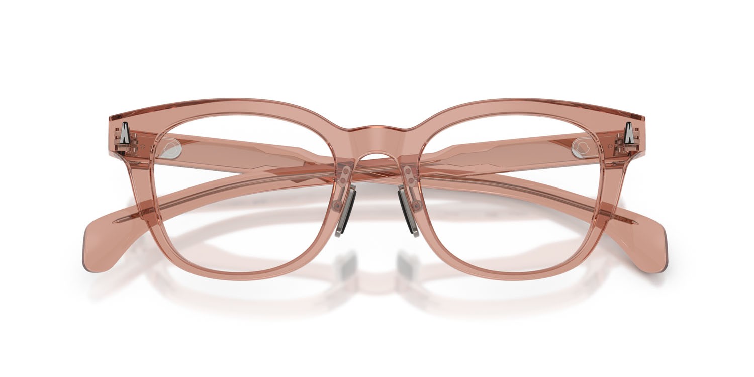 Eyeglasses Moncler ME 2011D (3008) color rosa lucido trasparente shape pantos lenses lente demo