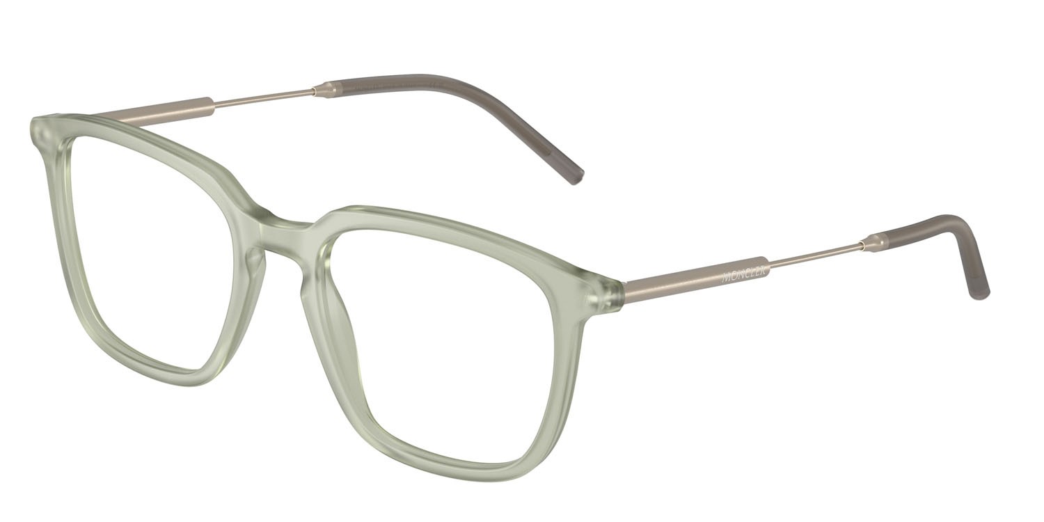 Eyeglasses Moncler ME 2012 (3019) color verde opaco trasparente shape pantos lenses lente demo