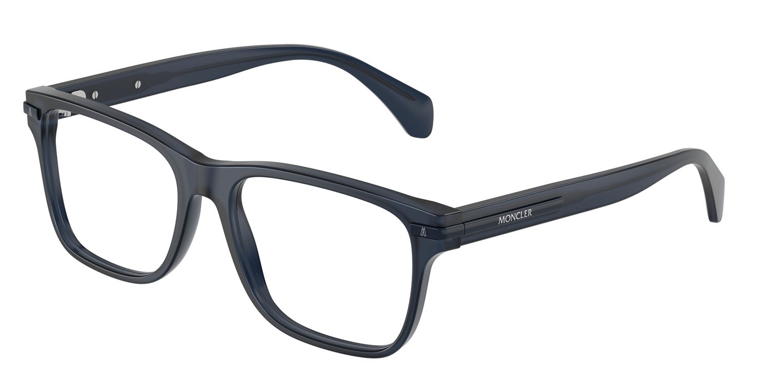 Eyeglasses Moncler ME 2016 (3020) color blu opaco trasparente shape square lenses lente demo