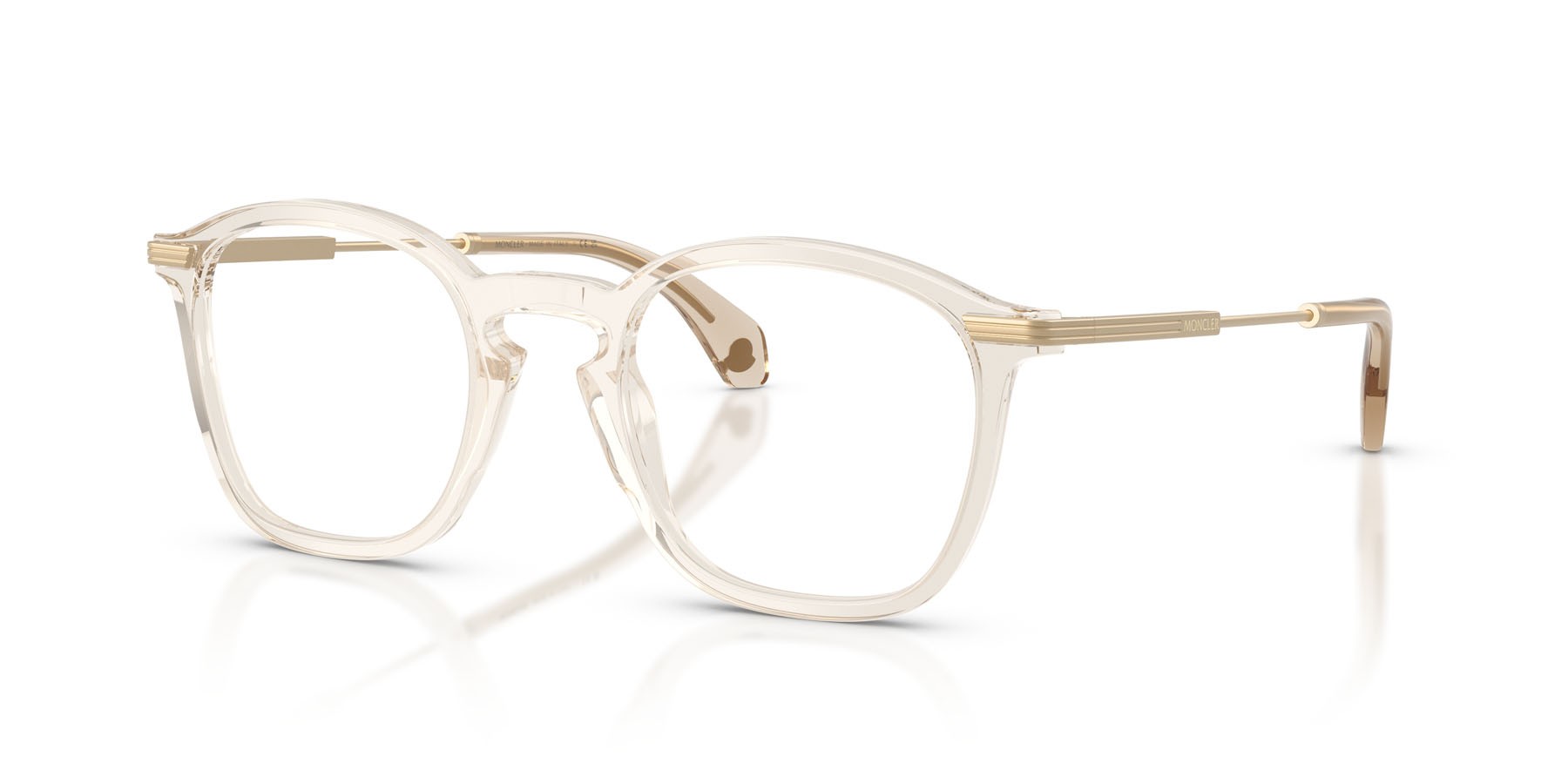 Eyeglasses Moncler ME 2017 (3003) color shiny butter shape irregular lenses lente demo