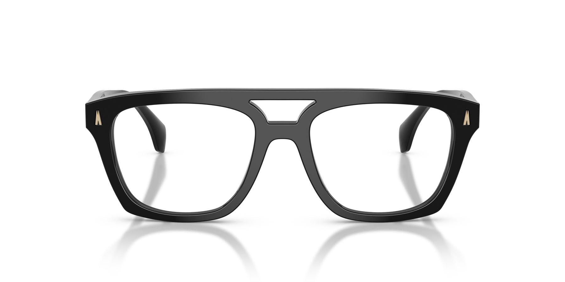 Eyeglasses Moncler ME 2018U (3001) color nero lucido shape rectangle lenses lente demo