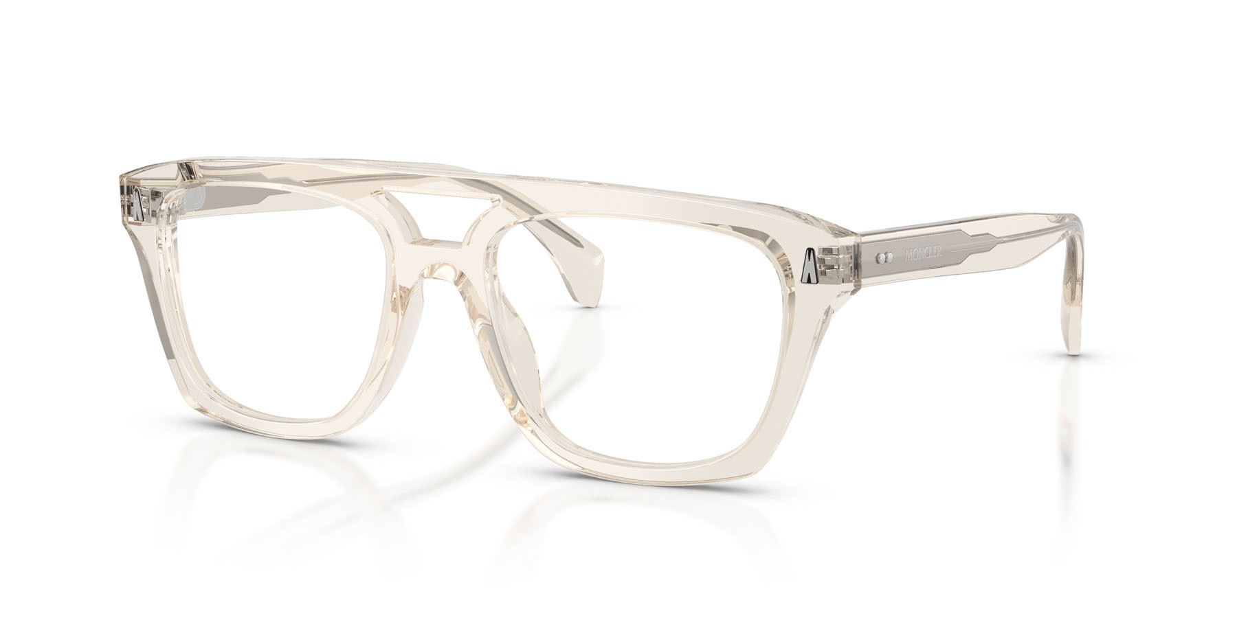 Eyeglasses Moncler ME 2018U (3003) color shiny butter shape rectangle lenses lente demo