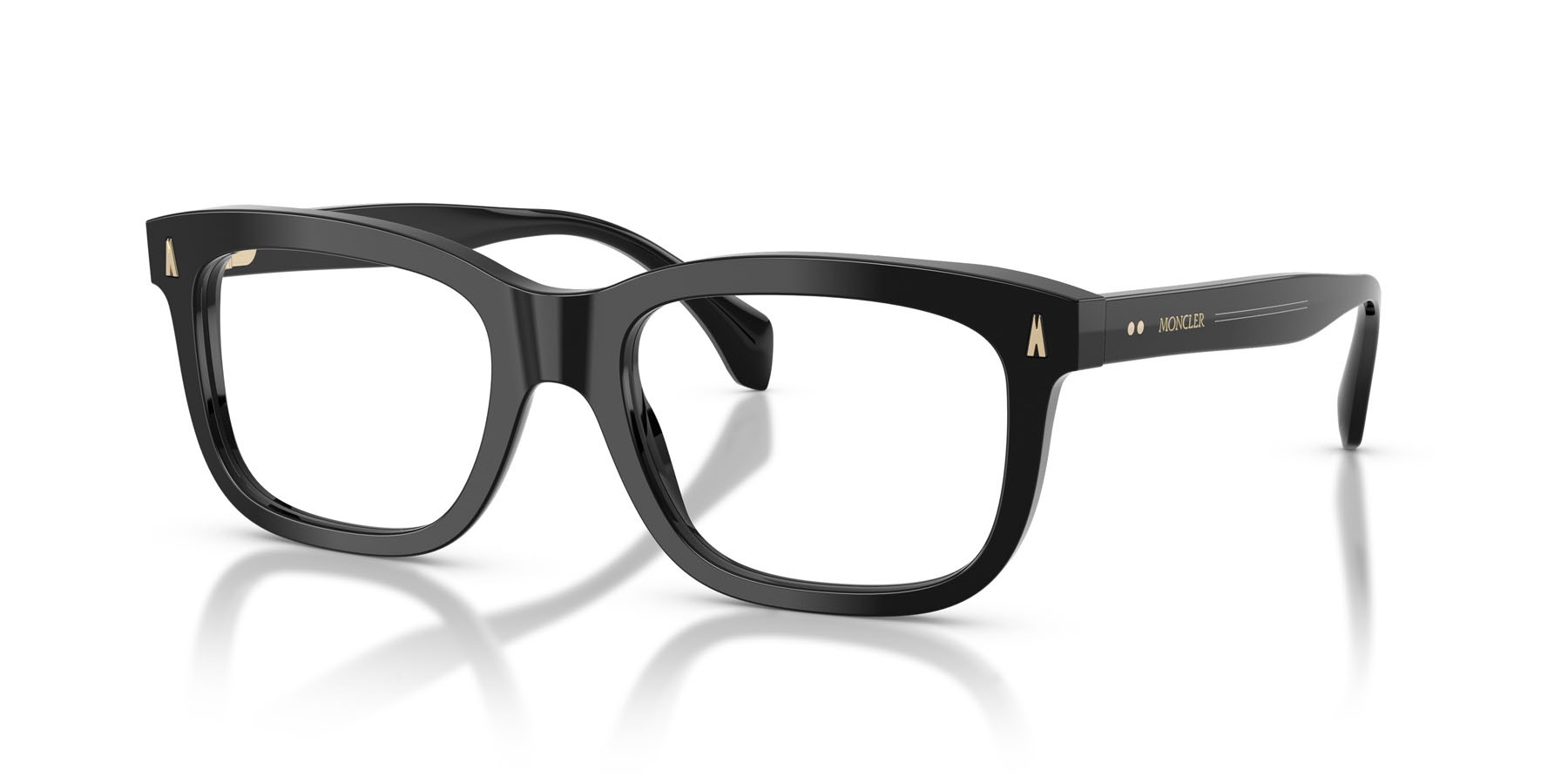 Eyeglasses Moncler ME 2019 (3001) color nero lucido shape rectangle lenses lente demo