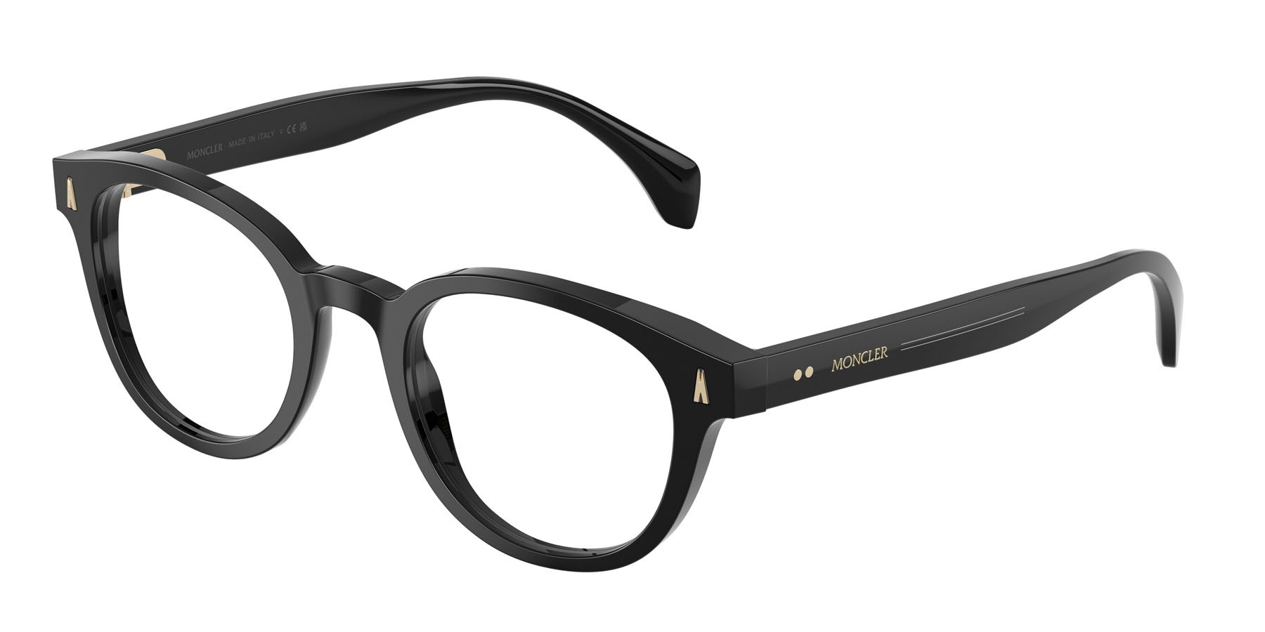 Eyeglasses Moncler ME 2020 (3001) color nero lucido shape round lenses lente demo