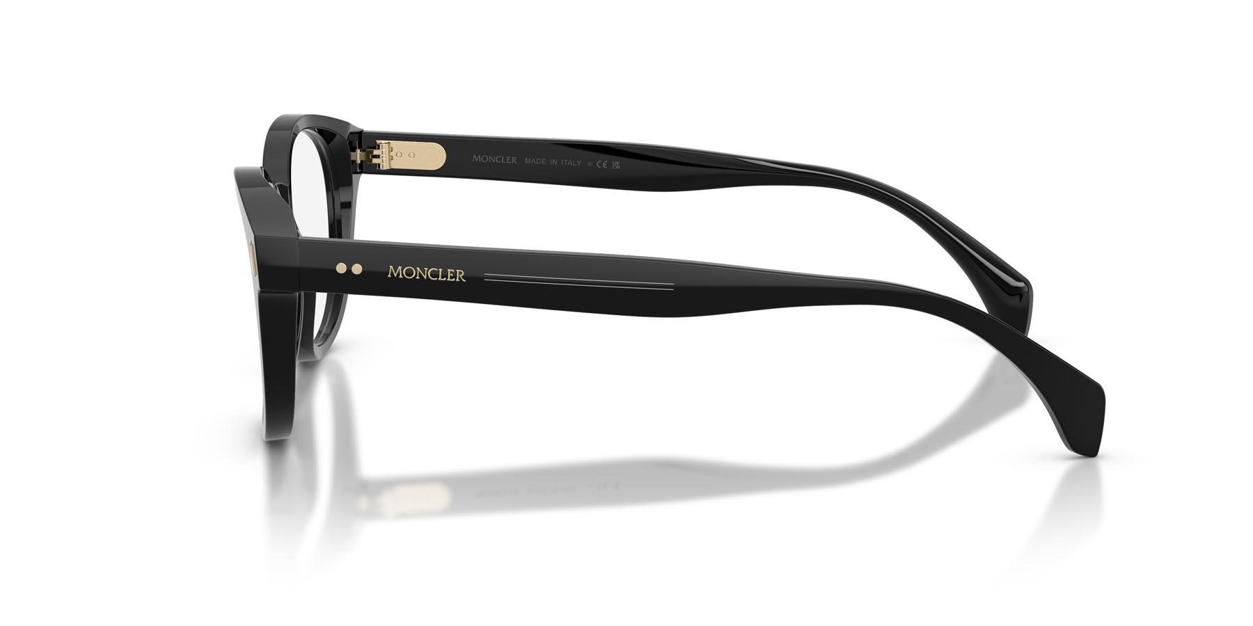 Eyeglasses Moncler ME 2020 (3001) color nero lucido shape round lenses lente demo