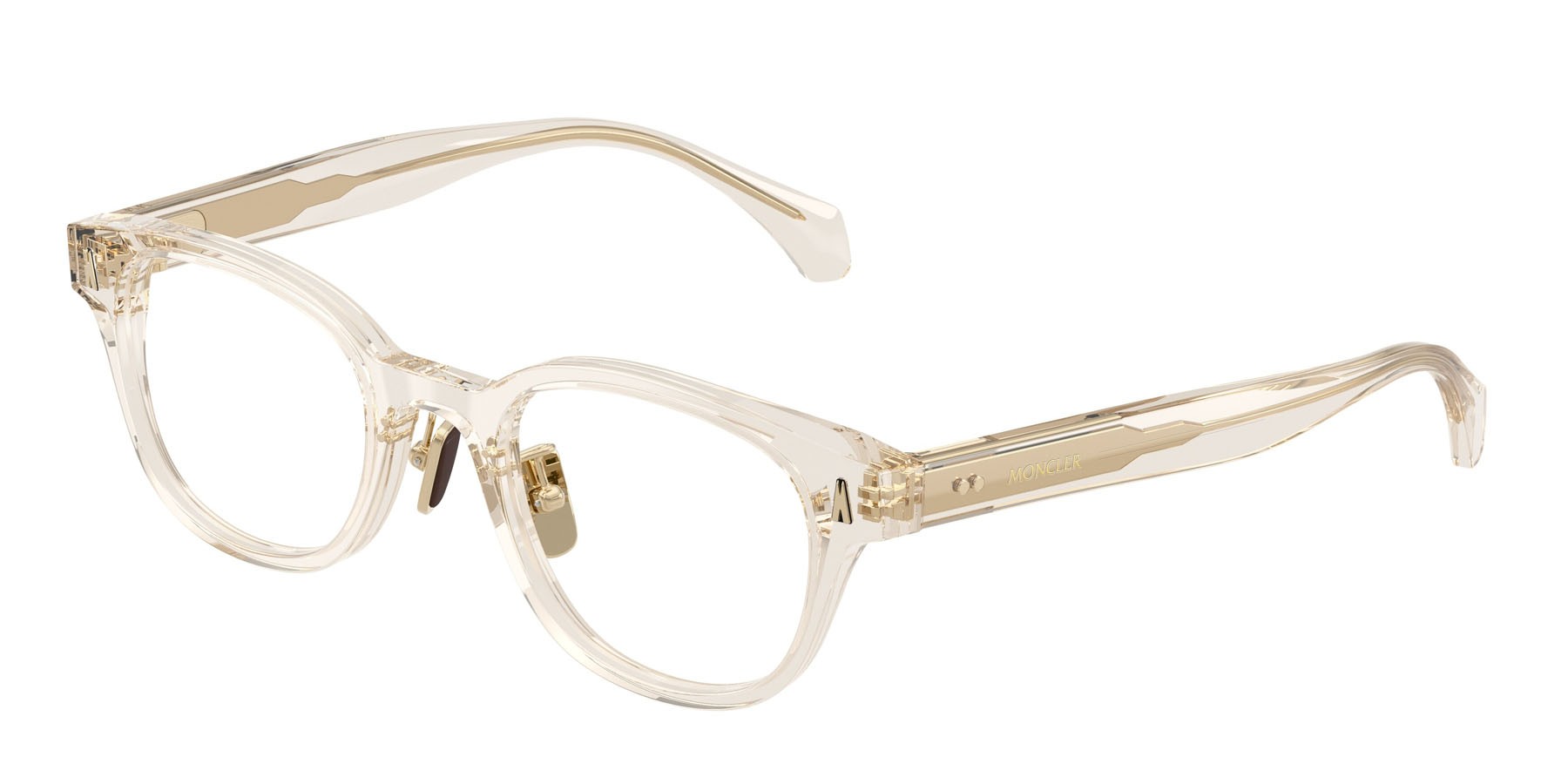 Eyeglasses Moncler ME 2021D (3003) color shiny butter shape oval lenses lente demo