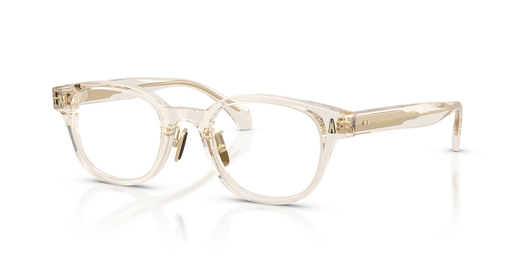 Eyeglasses Moncler ME 2021D (3003) color shiny butter shape oval lenses lente demo