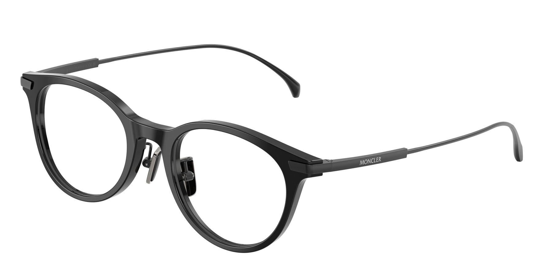 Occhiali da vista Moncler ME 2022D (3001) colore nero lucido forma ovale lenti lente demo
