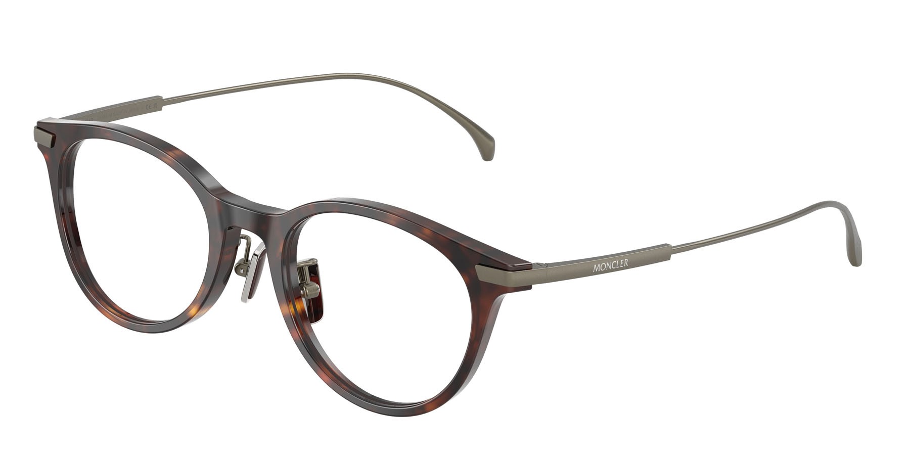 Eyeglasses Moncler ME 2022D (3002) color havana lucido shape oval lenses lente demo
