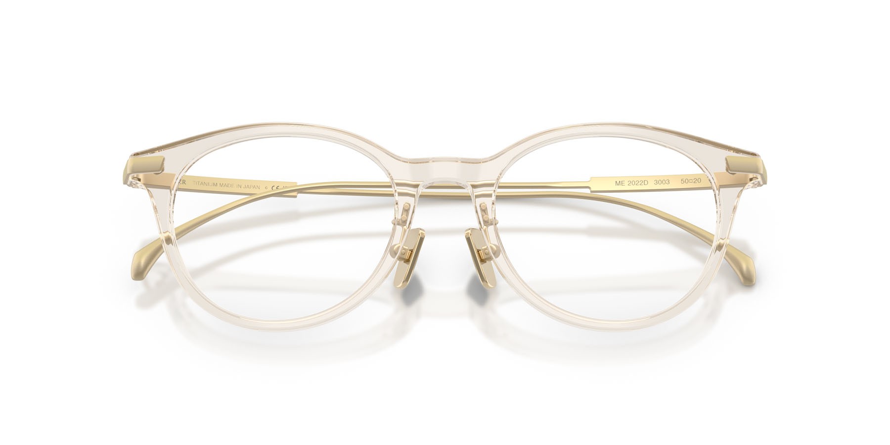 Eyeglasses Moncler ME 2022D (3003) color shiny butter shape oval lenses lente demo