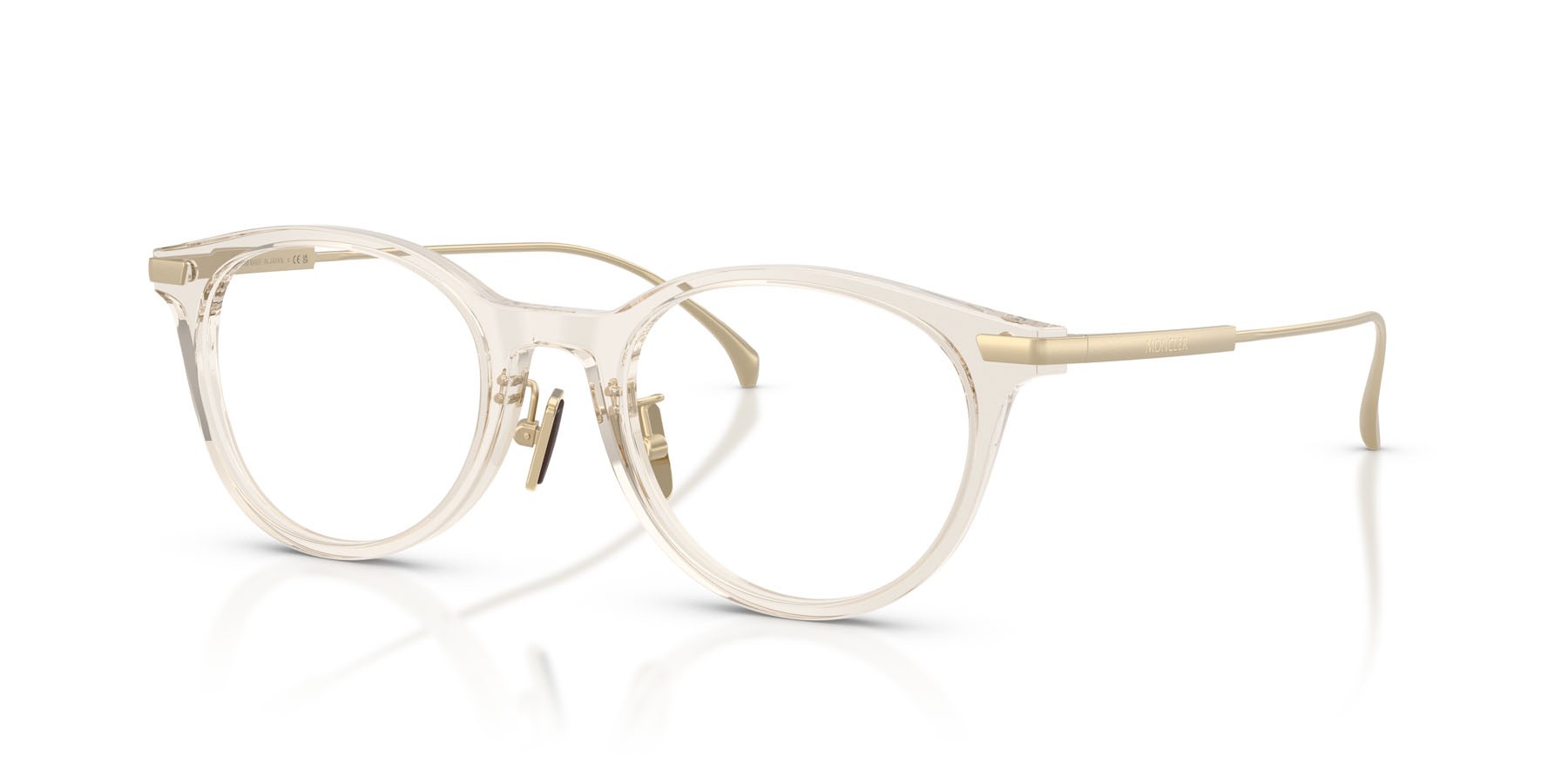 Eyeglasses Moncler ME 2022D (3003) color shiny butter shape oval lenses lente demo
