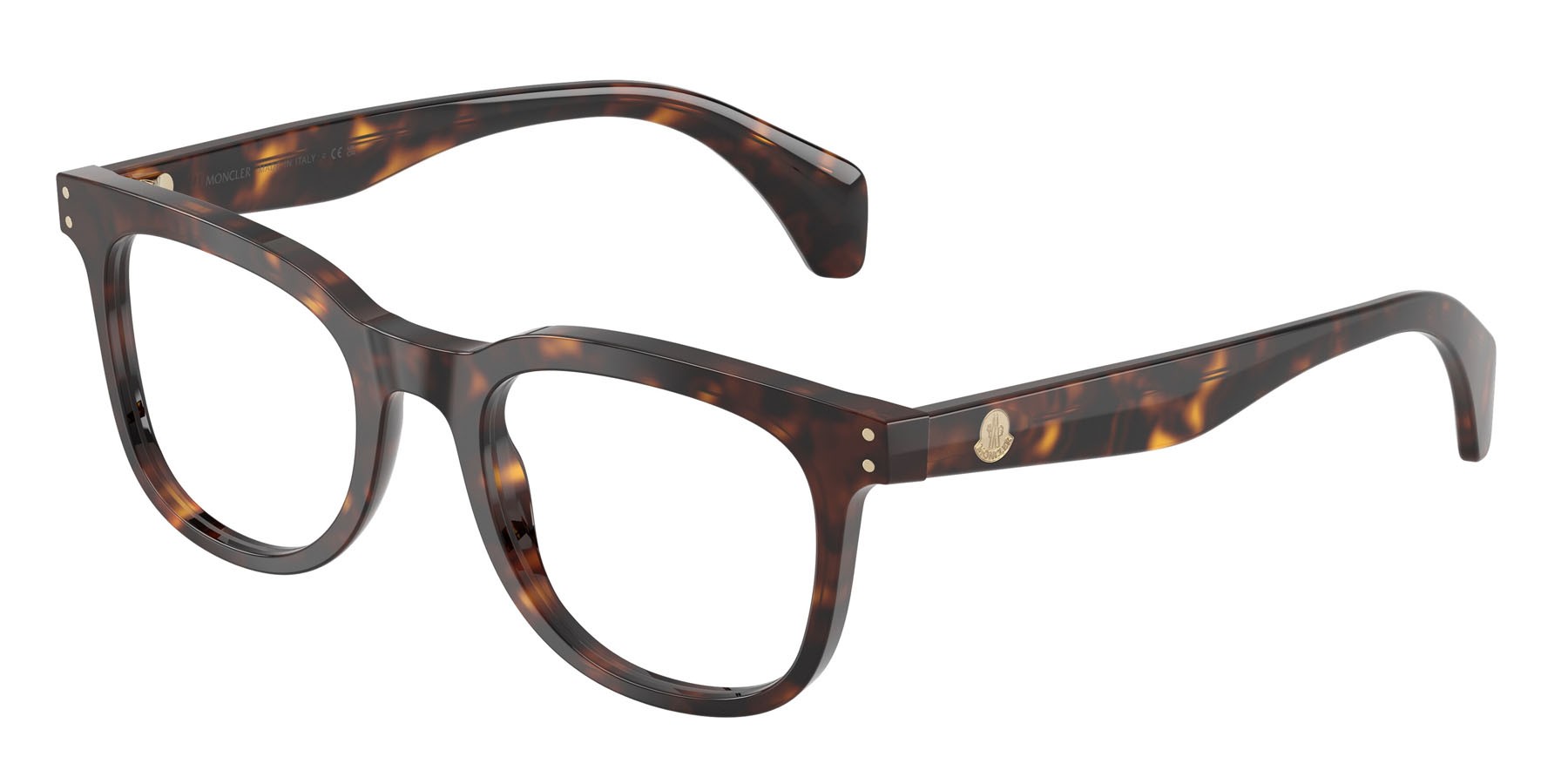 Eyeglasses Moncler ME 2023 (3002) color havana lucido shape pantos lenses lente demo
