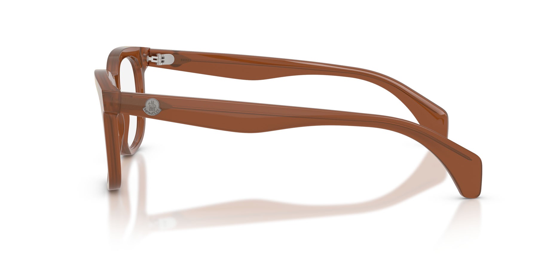 Eyeglasses Moncler ME 2023 (3029) color cannella latte lucido shape pantos lenses lente demo