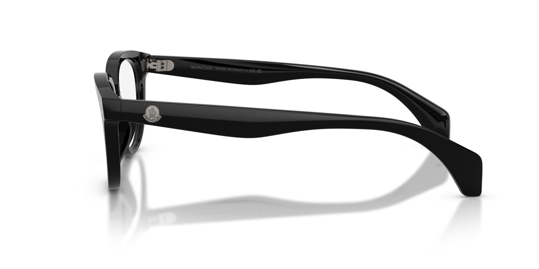 Eyeglasses Moncler ME 2024U (3001) color nero lucido shape square lenses lente demo