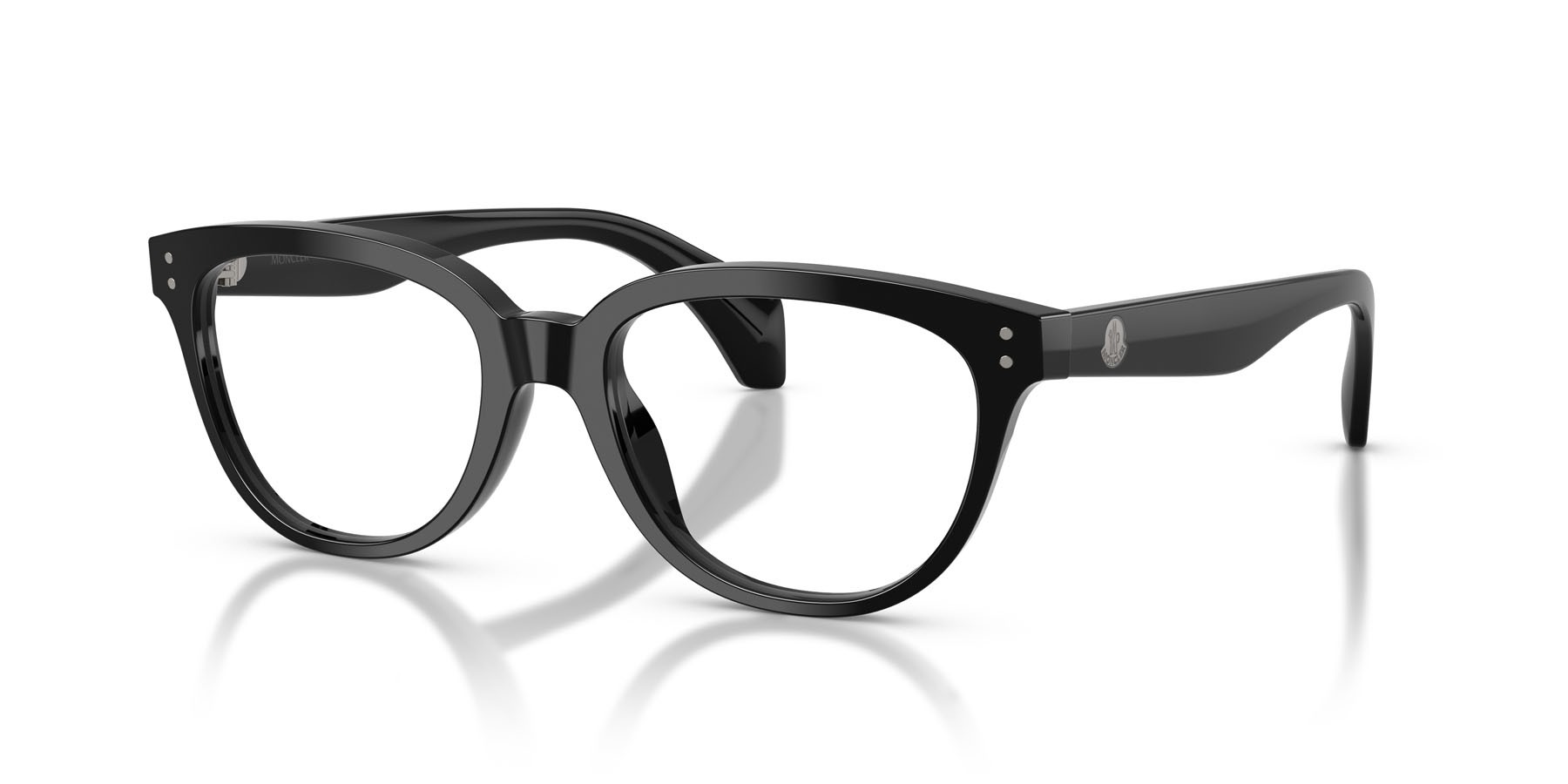 Eyeglasses Moncler ME 2024U (3001) color nero lucido shape square lenses lente demo