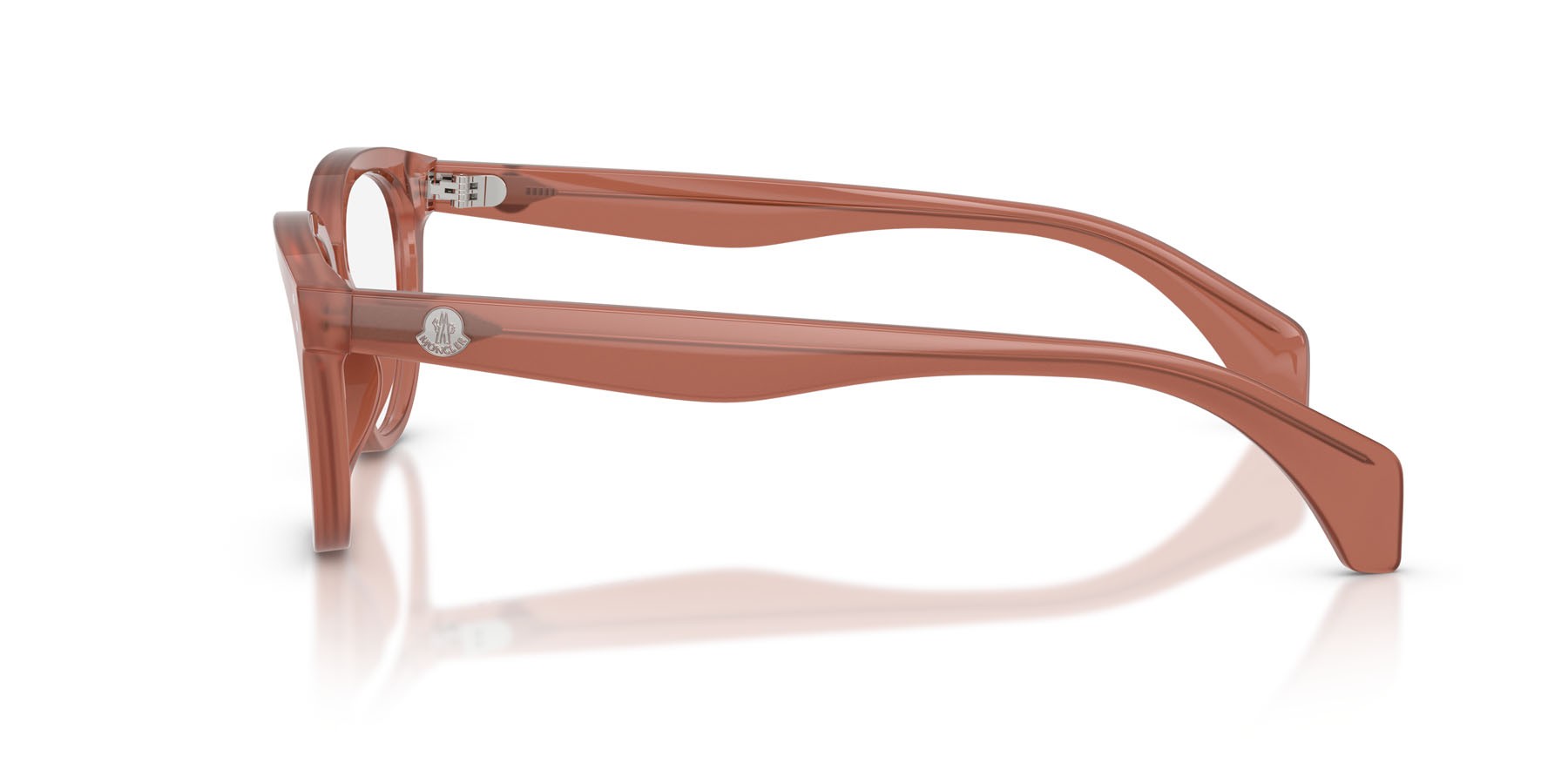 Eyeglasses Moncler ME 2024U (3026) color rosa opalino brillante shape square lenses lente demo
