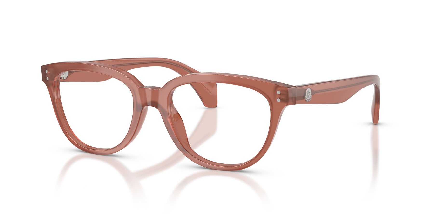 Eyeglasses Moncler ME 2024U (3026) color rosa opalino brillante shape square lenses lente demo