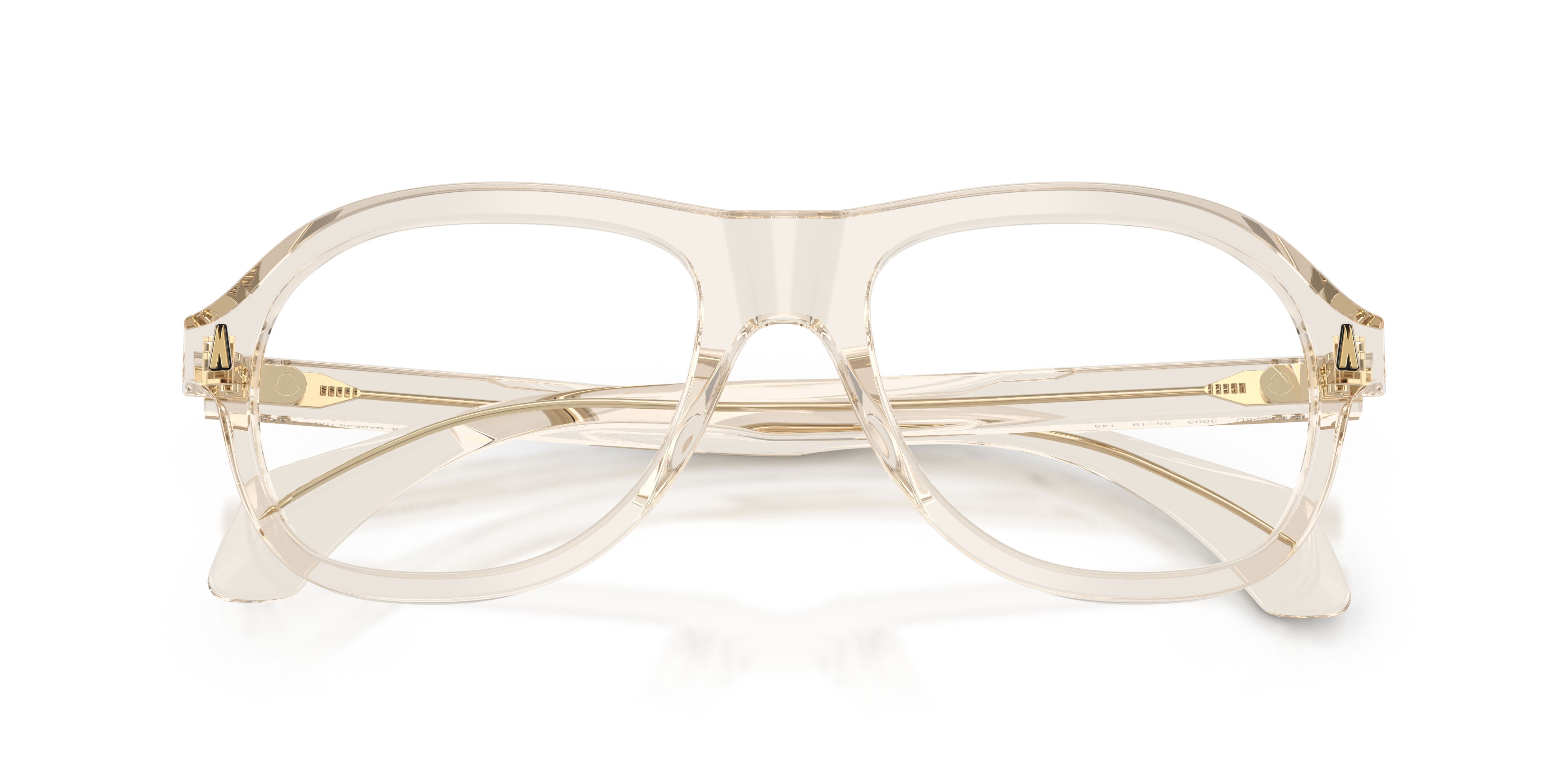 Eyeglasses Moncler ME 2025U (3003) color burro trasparente shape square lenses lente demo
