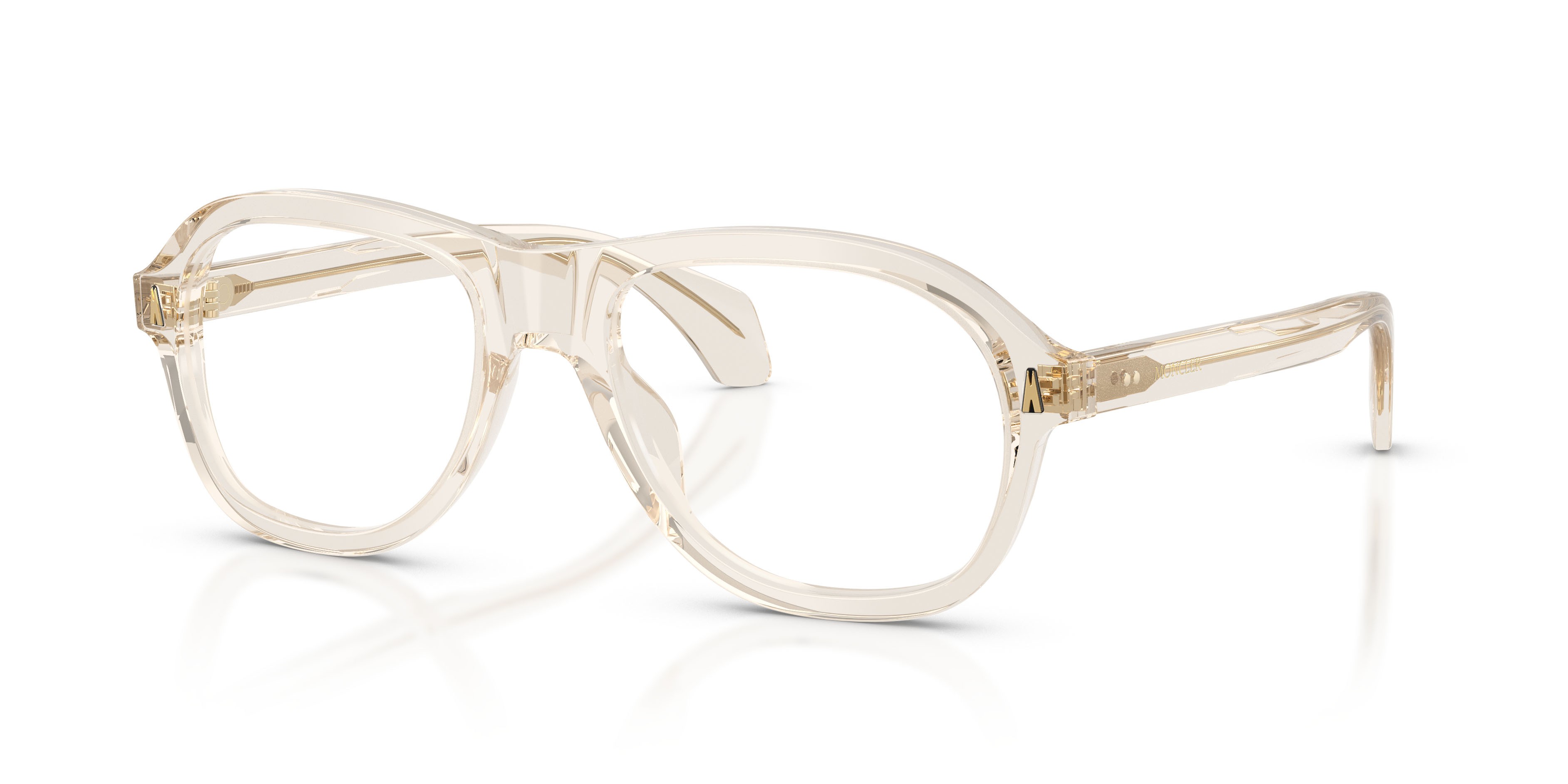 Eyeglasses Moncler ME 2025U (3003) color burro trasparente shape square lenses lente demo
