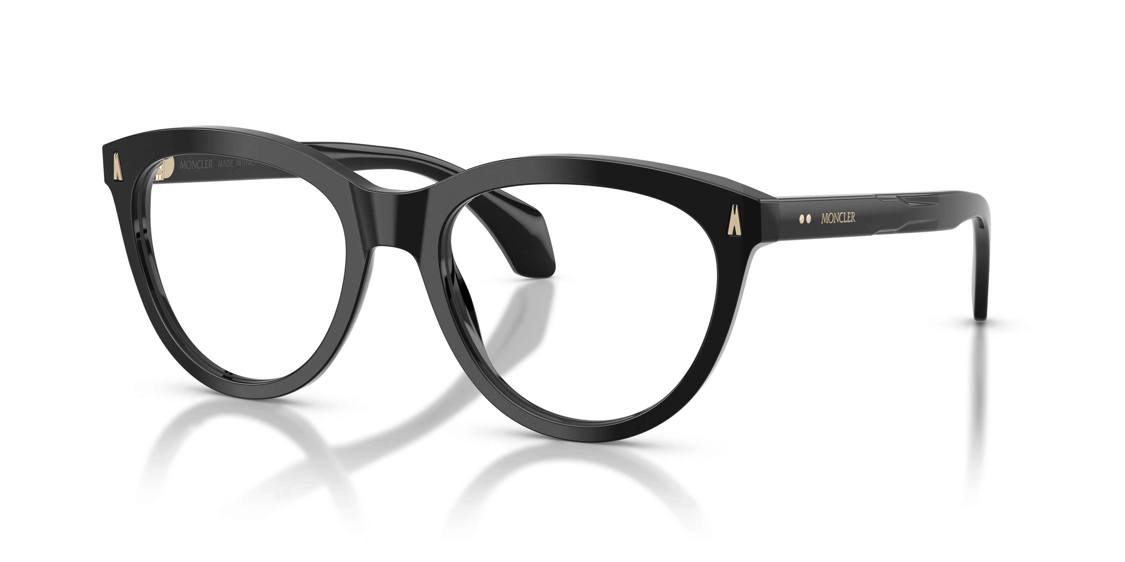 Eyeglasses Moncler ME 2026 (3001) color nero lucido shape oval lenses lente demo