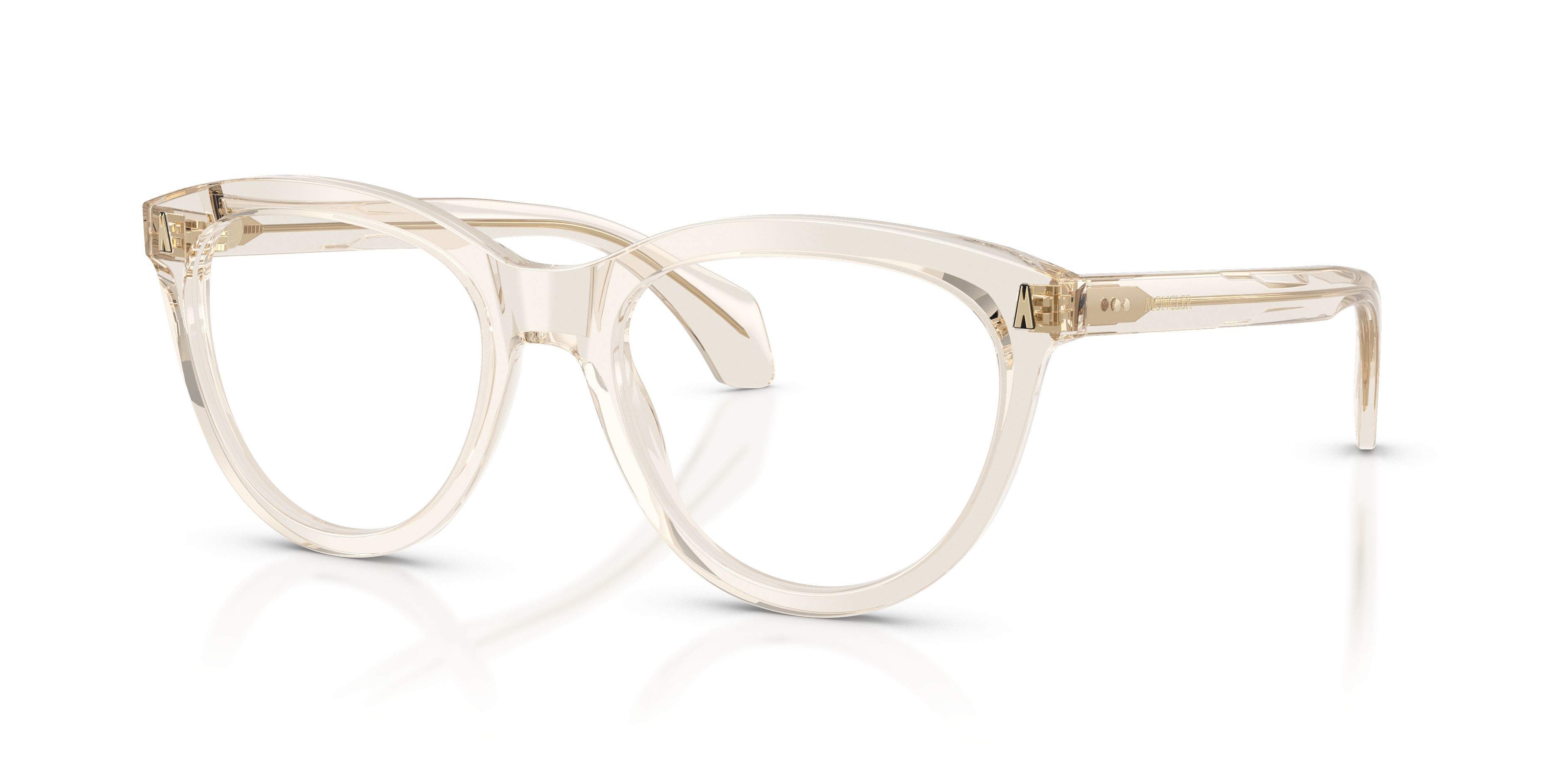 Eyeglasses Moncler ME 2026 (3003) color burro trasparente shape oval lenses lente demo