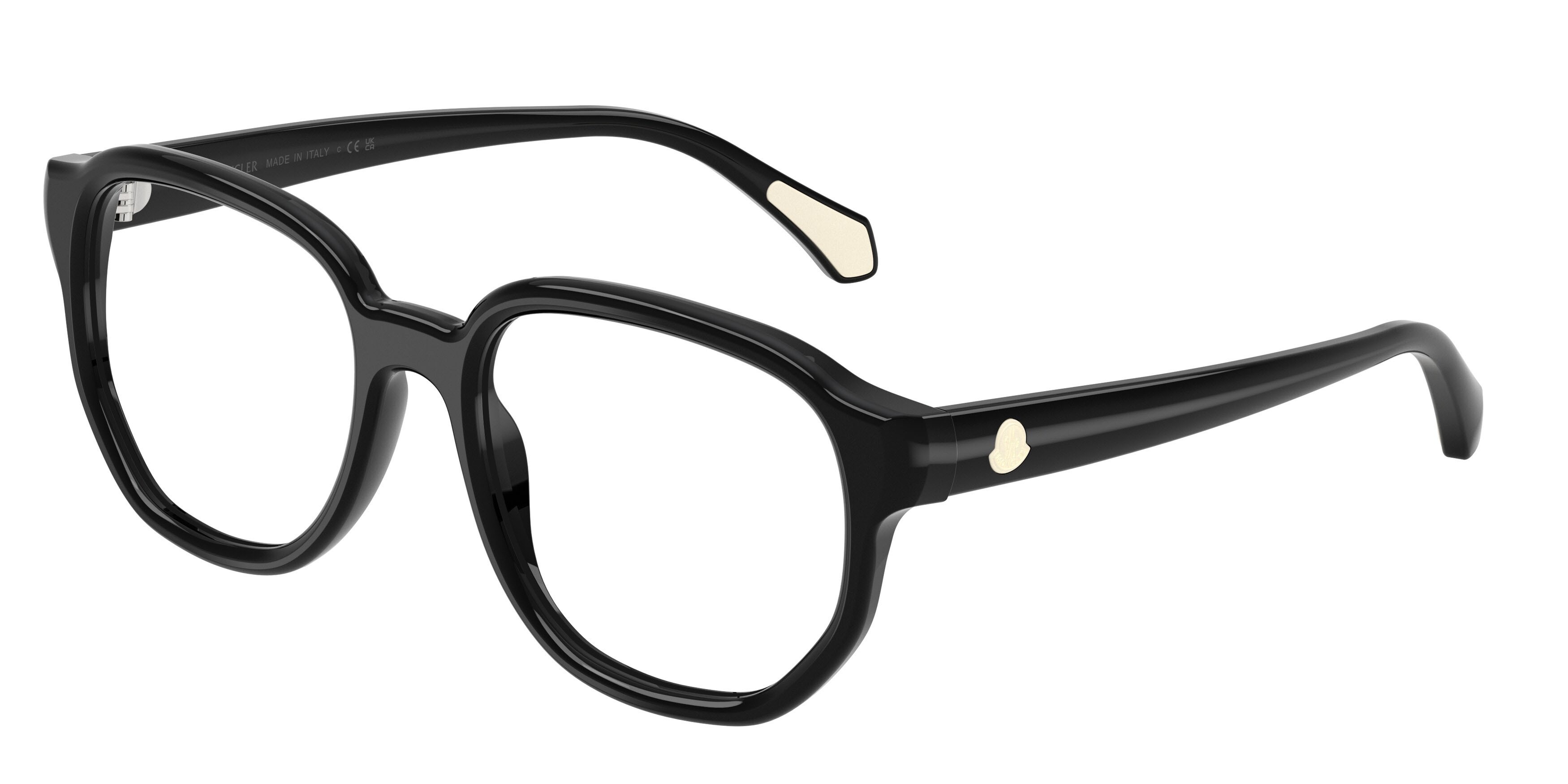 Eyeglasses Moncler ME 2027 (3001) color nero lucido shape square lenses lente demo