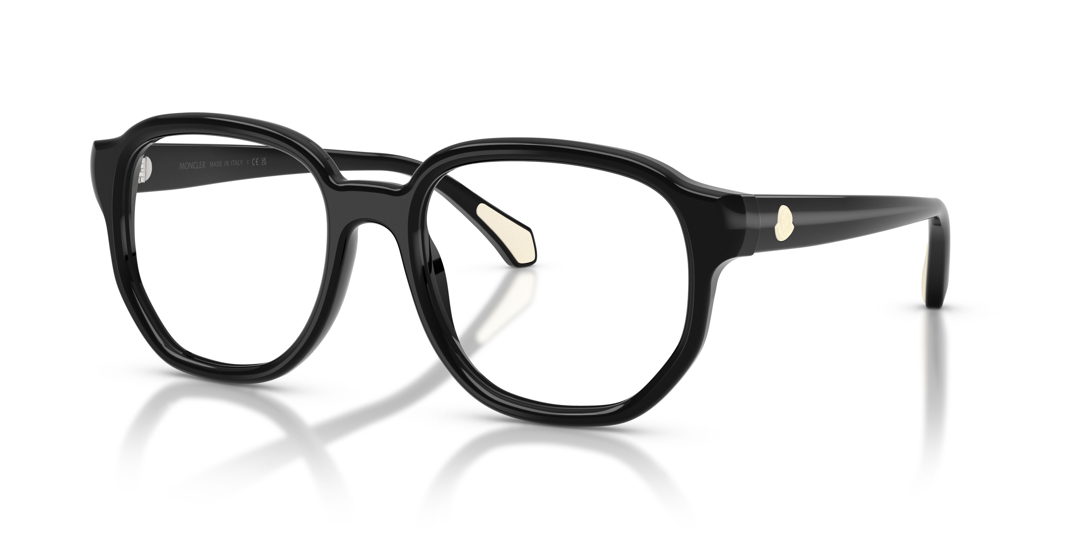 Eyeglasses Moncler ME 2027 (3001) color nero lucido shape square lenses lente demo
