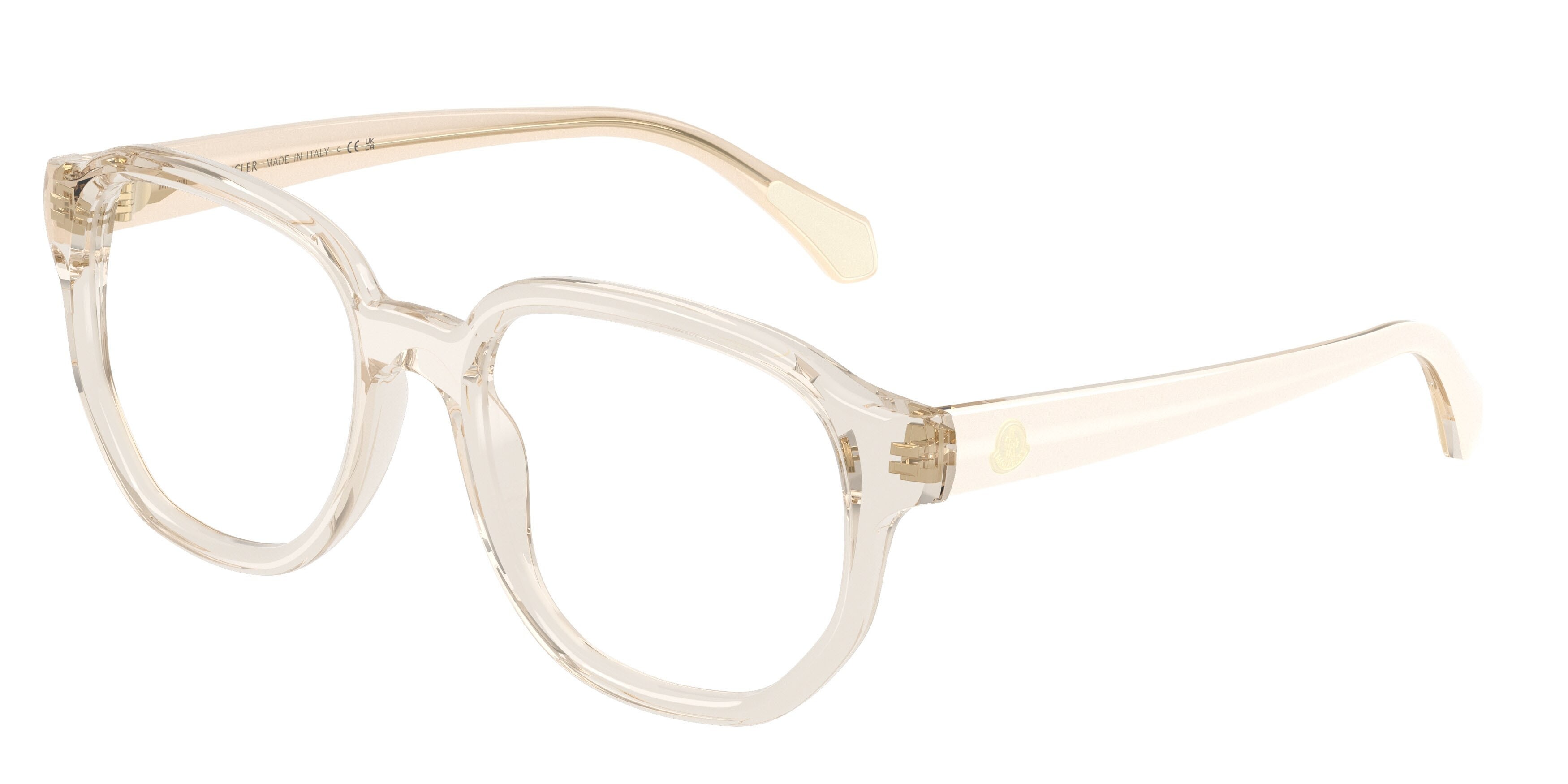 Eyeglasses Moncler ME 2027 (3003) color burro trasparente shape square lenses lente demo