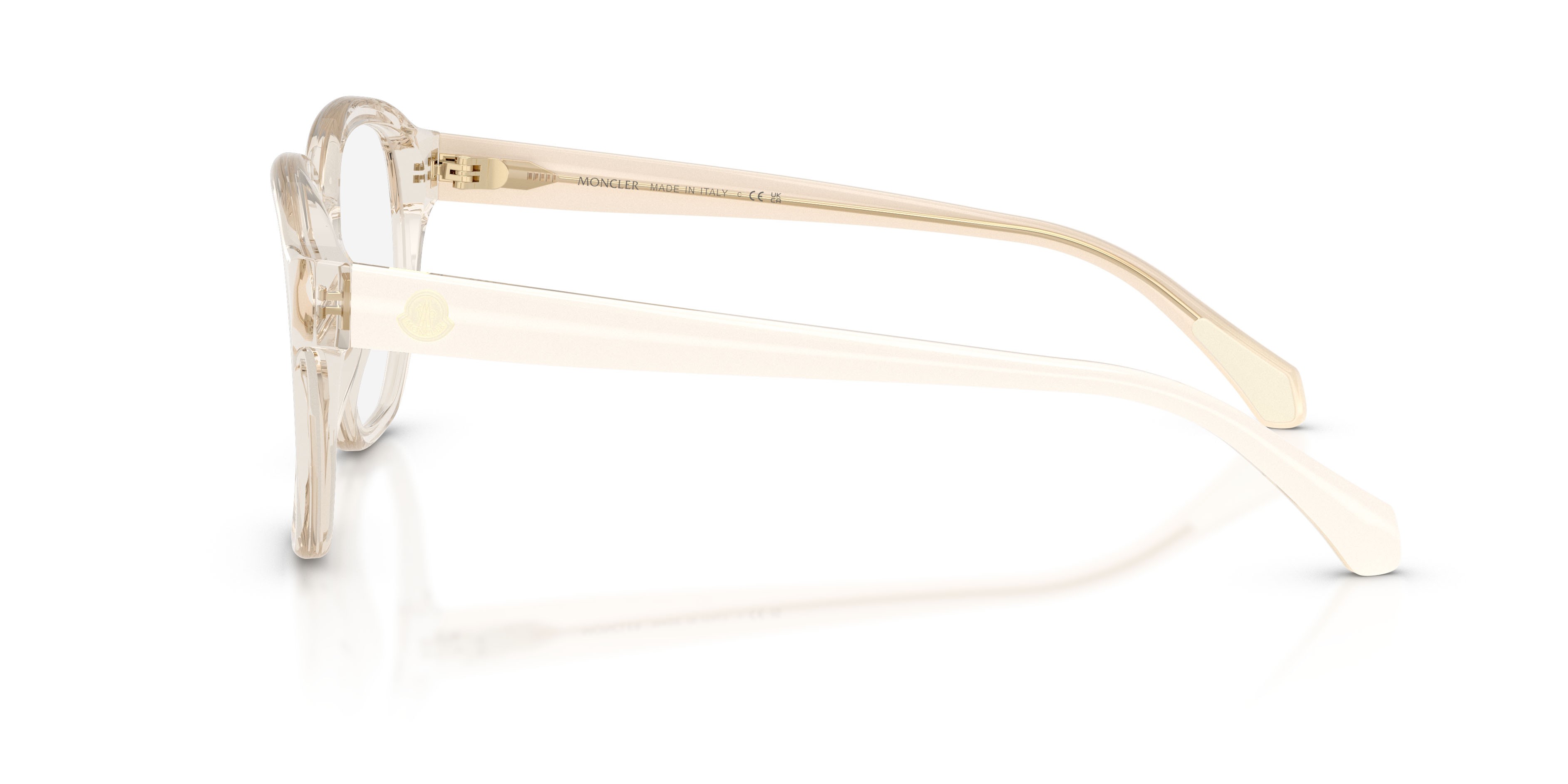 Eyeglasses Moncler ME 2027 (3003) color burro trasparente shape square lenses lente demo