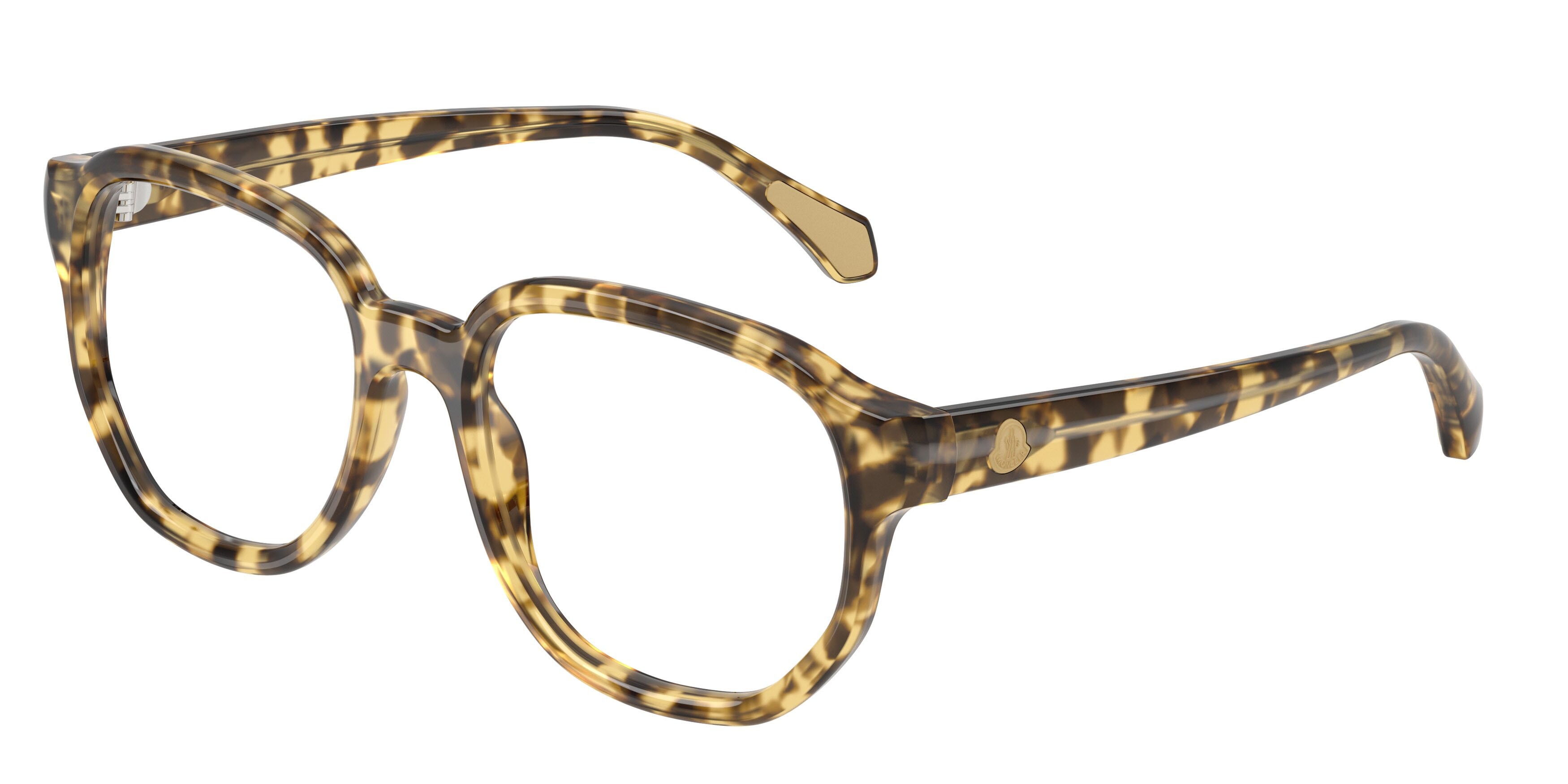 Eyeglasses Moncler ME 2027 (3046) color camomile havana shape square lenses lente demo