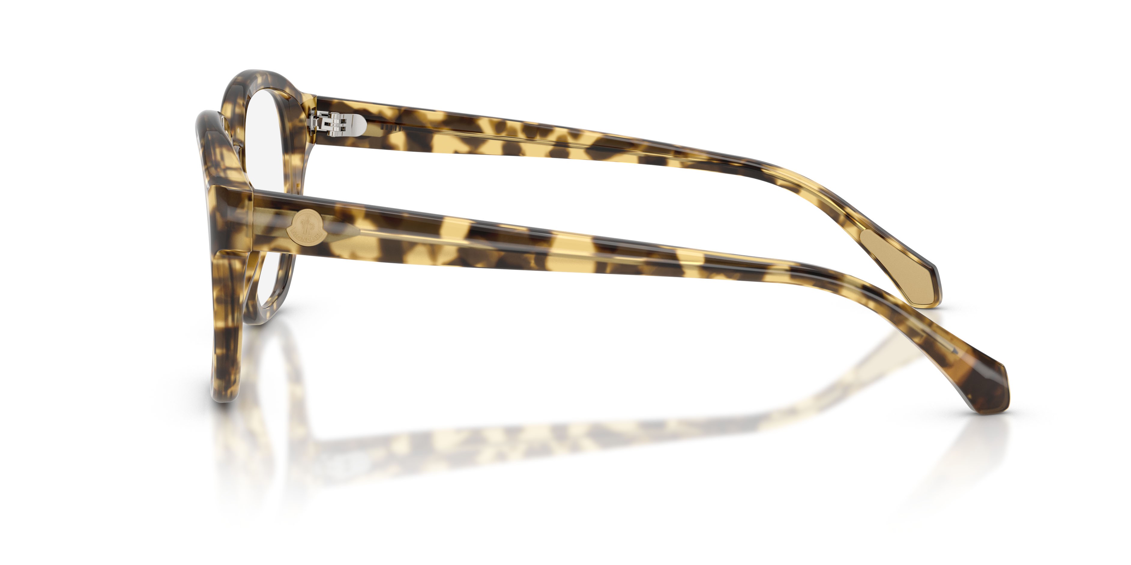 Eyeglasses Moncler ME 2027 (3046) color camomile havana shape square lenses lente demo