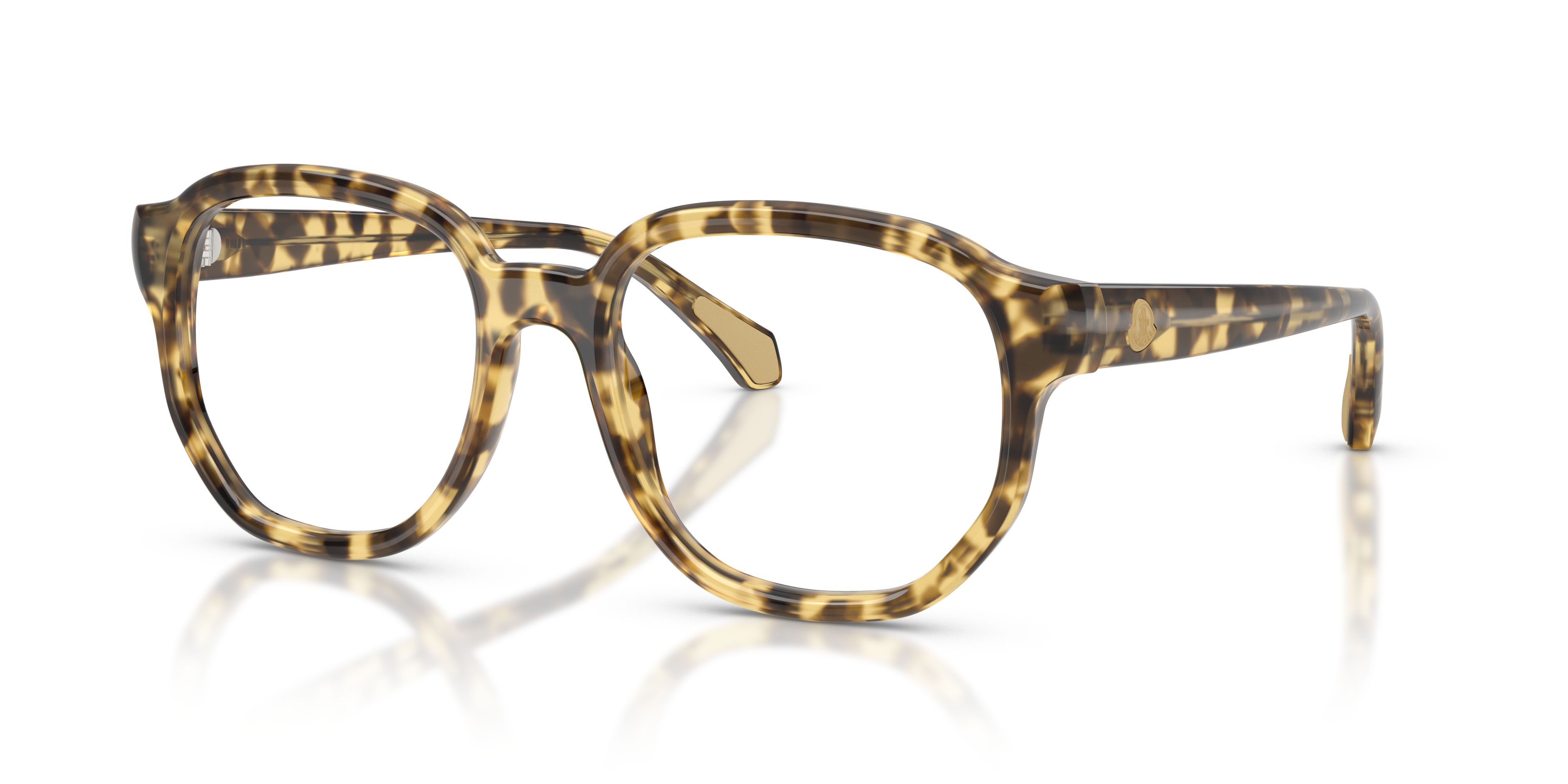 Eyeglasses Moncler ME 2027 (3046) color camomile havana shape square lenses lente demo
