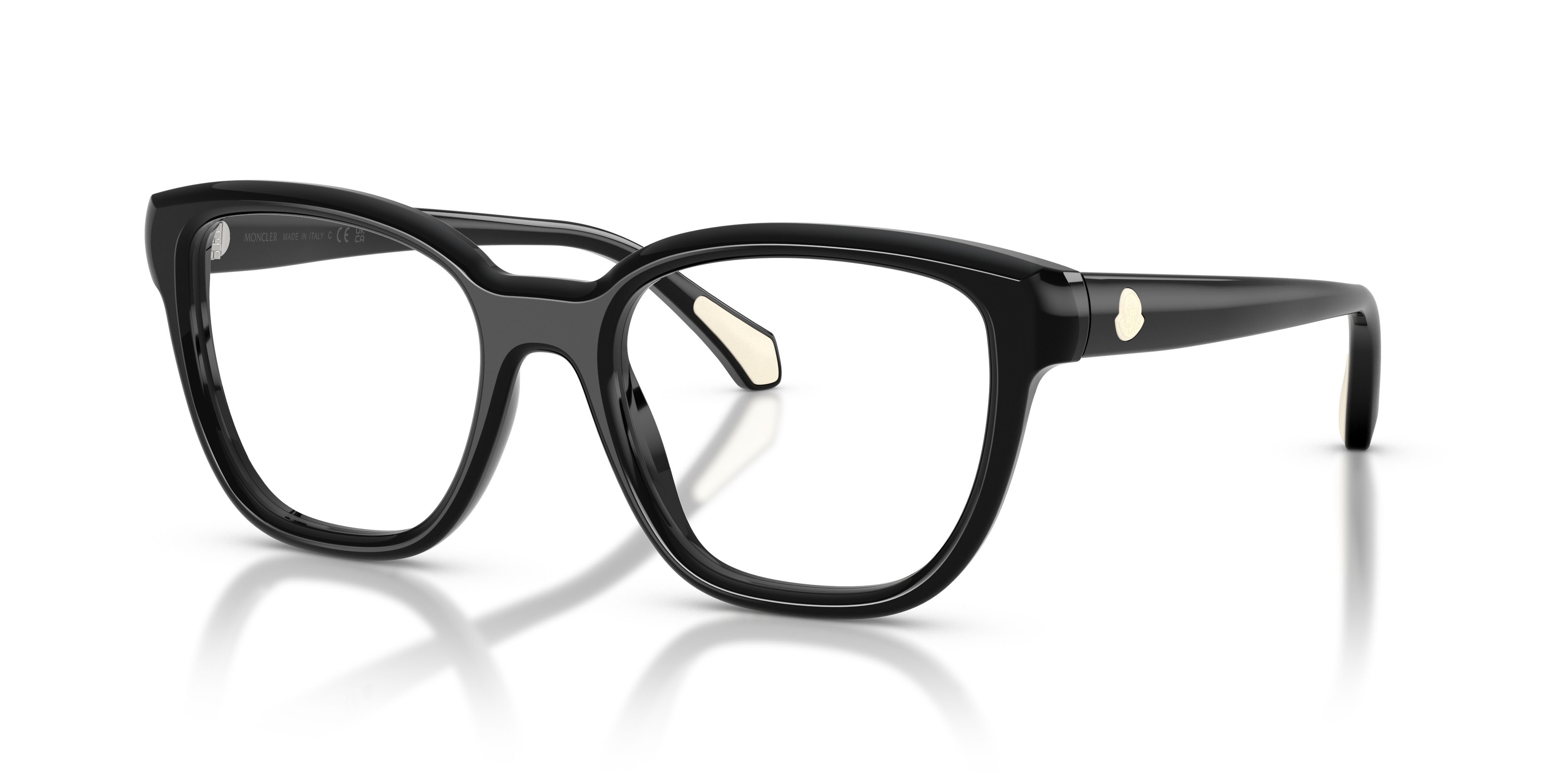 Eyeglasses Moncler ME 2028 (3001) color nero lucido shape square lenses lente demo