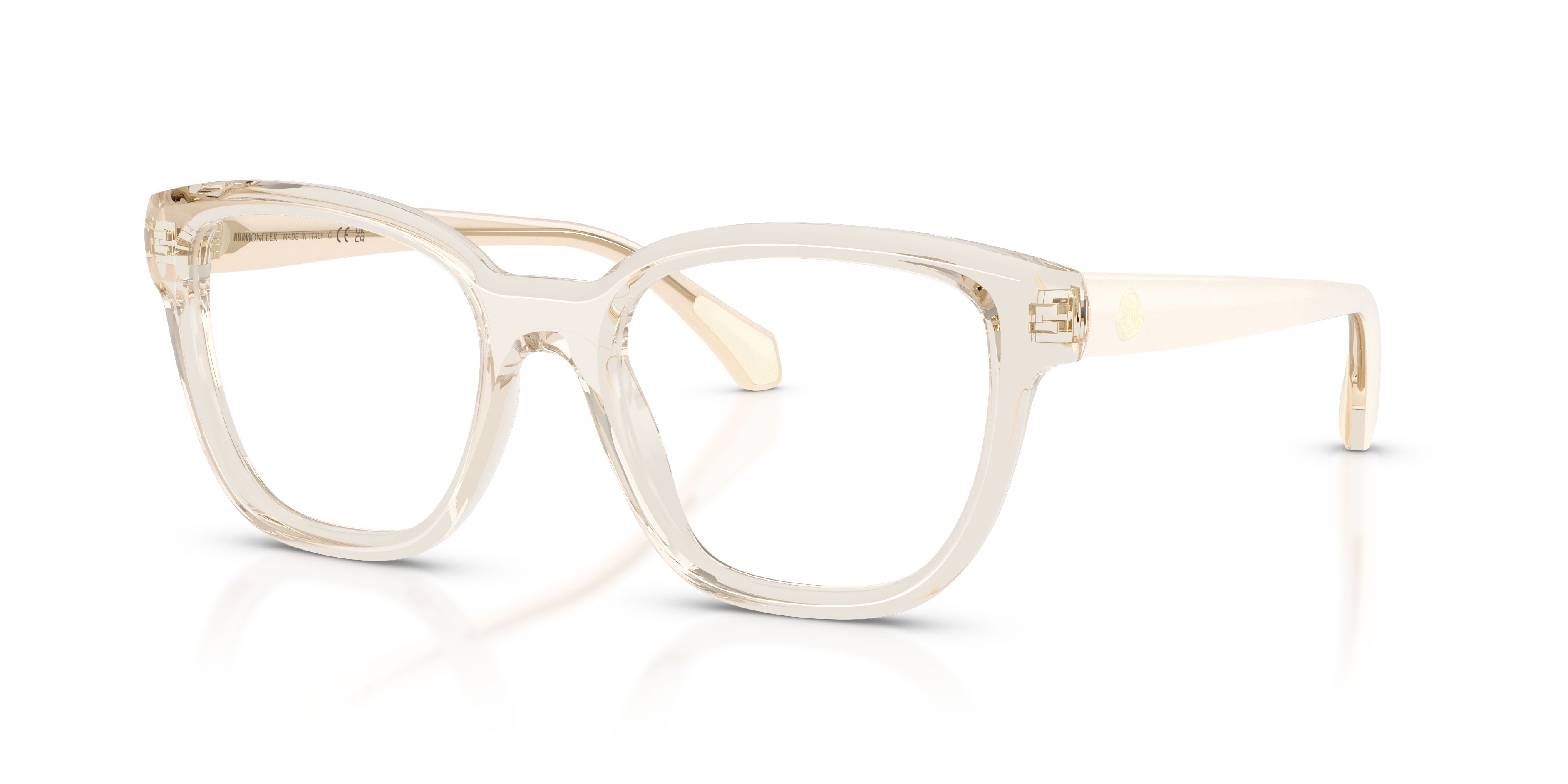 Eyeglasses Moncler ME 2028 (3003) color burro trasparente shape square lenses lente demo