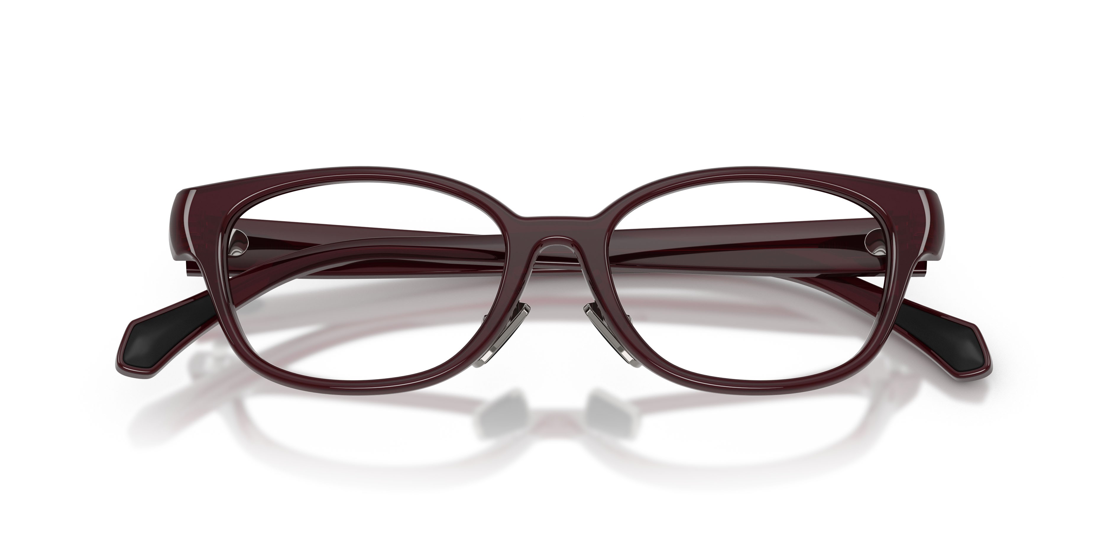 Eyeglasses Moncler ME 2029D (3044) color bordeaux perlaceo shape oval lenses lente demo