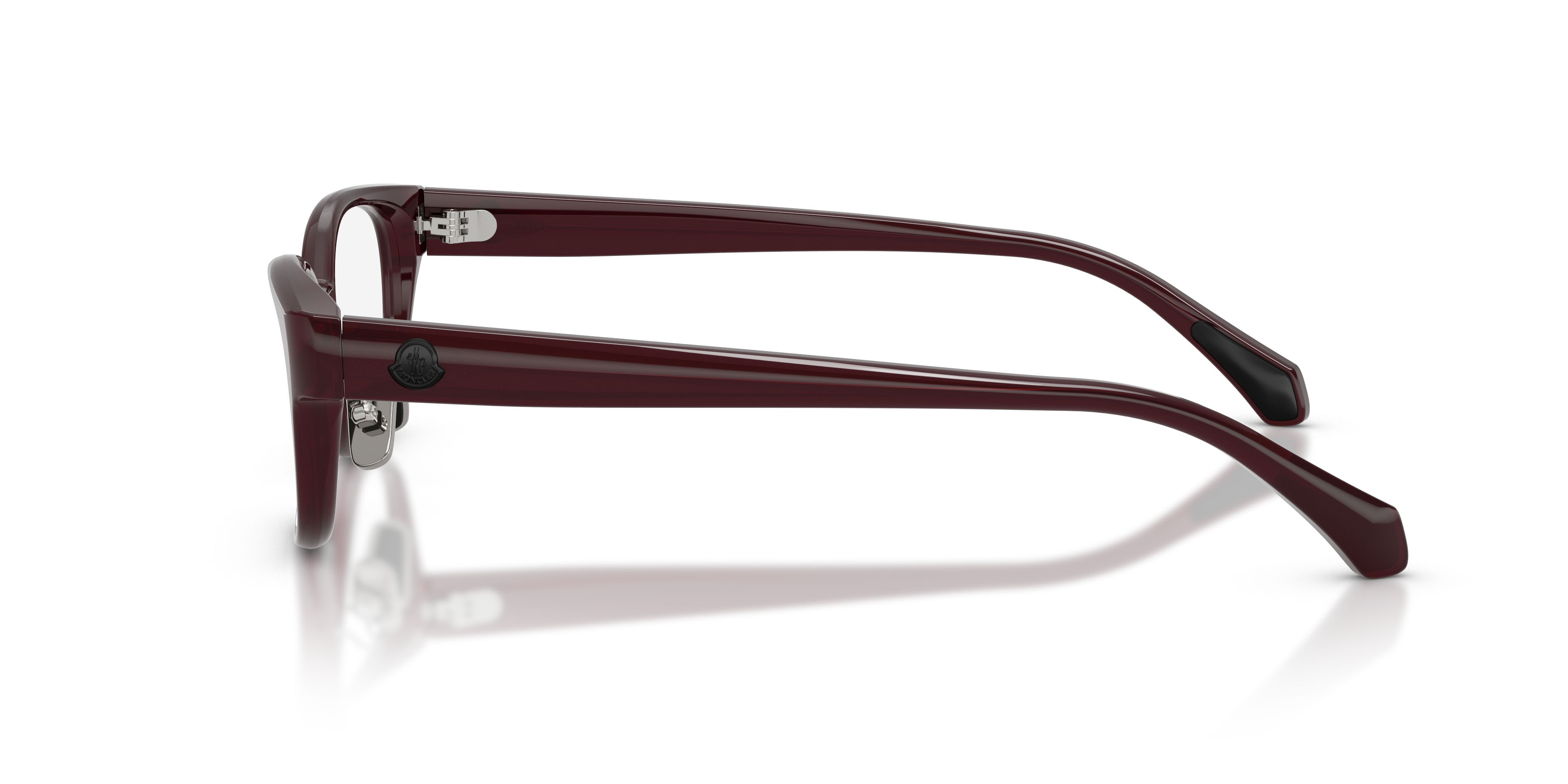 Eyeglasses Moncler ME 2029D (3044) color bordeaux perlaceo shape oval lenses lente demo