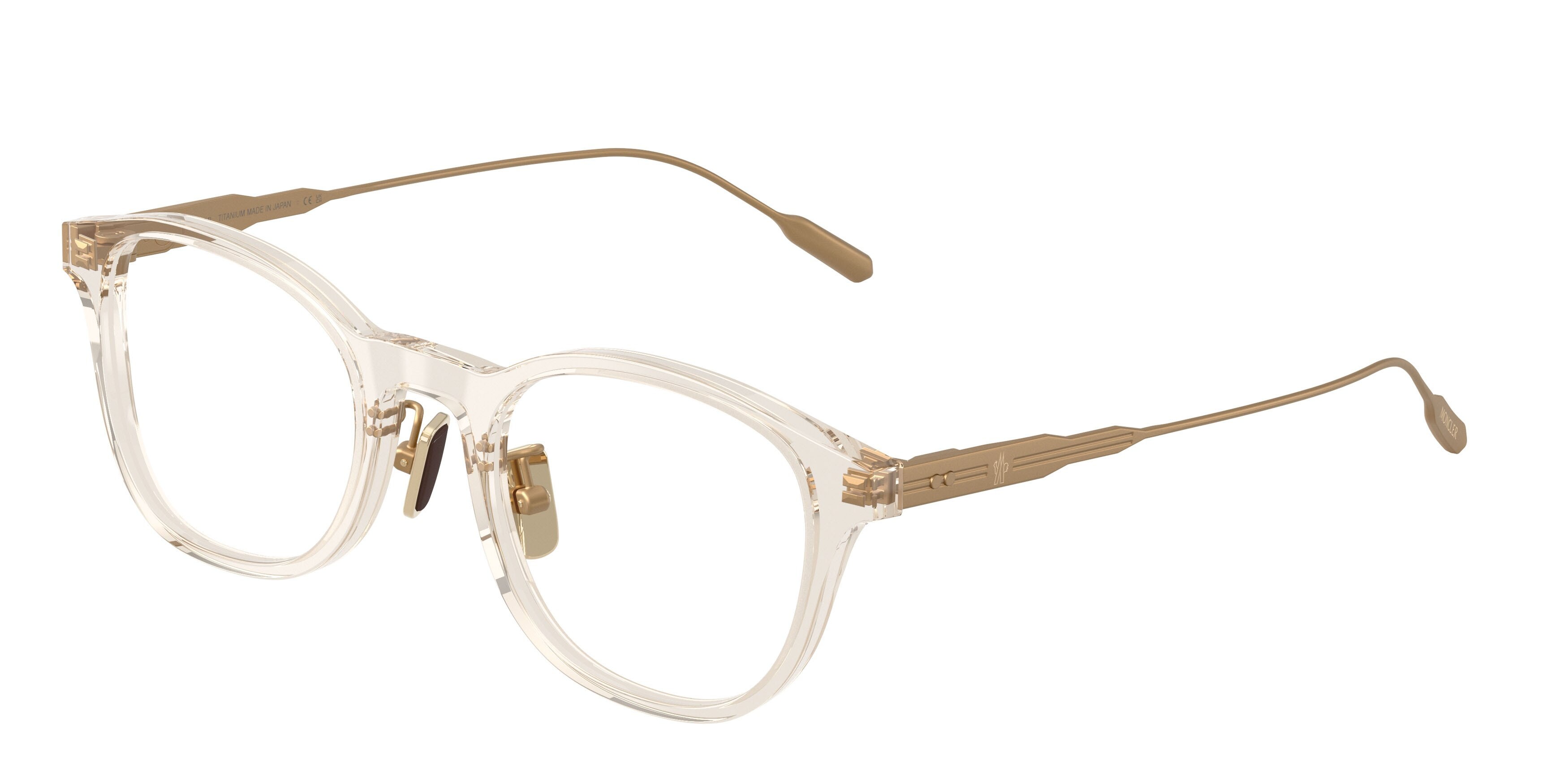 Eyeglasses Moncler ME 2030D (3003) color burro trasparente shape pantos lenses lente demo