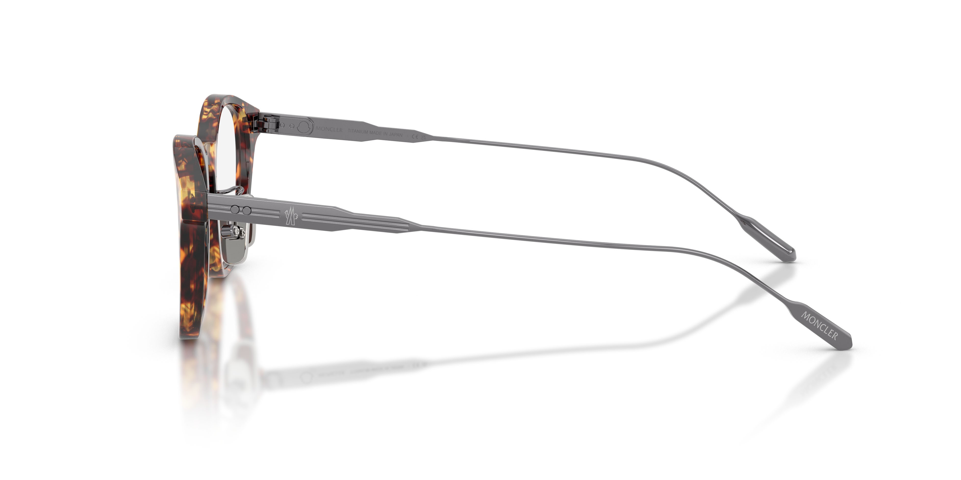 Eyeglasses Moncler ME 2030D (3038) color shiny tortoise brown shape pantos lenses lente demo