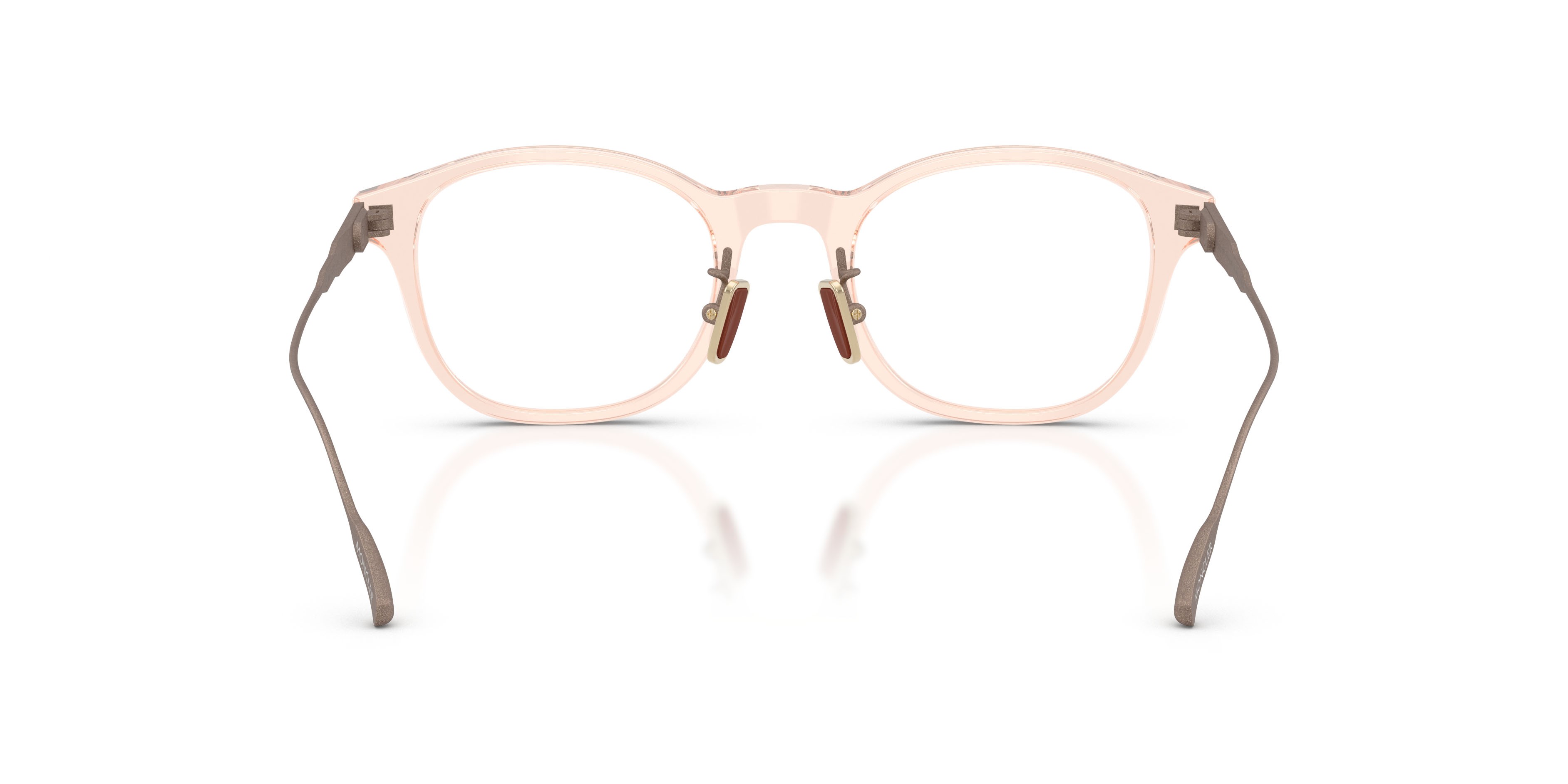 Eyeglasses Moncler ME 2030D (3040) color pesca trasparente shape pantos lenses lente demo