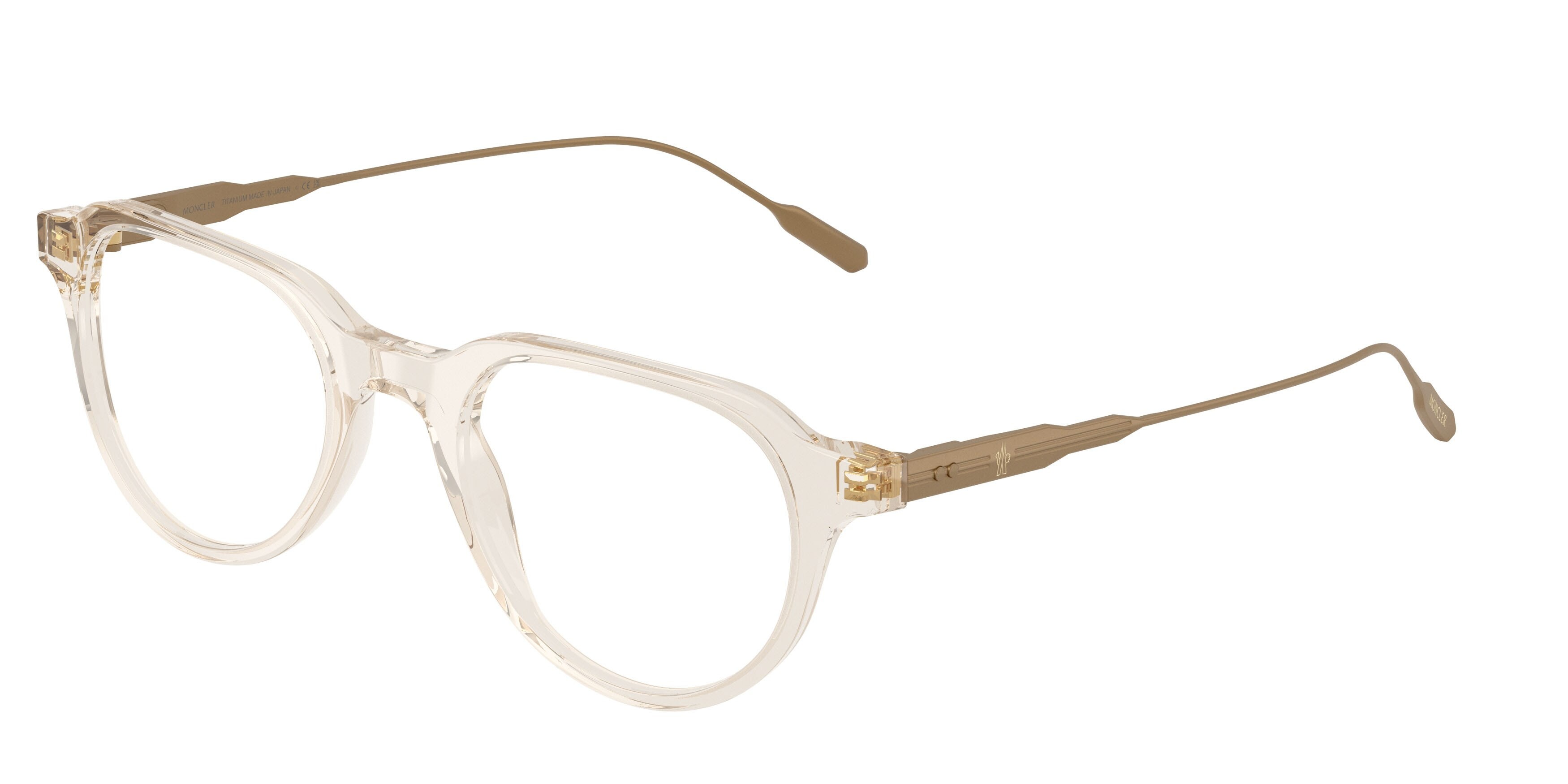 Eyeglasses Moncler ME 2031 (3003) color burro trasparente shape oval lenses lente demo