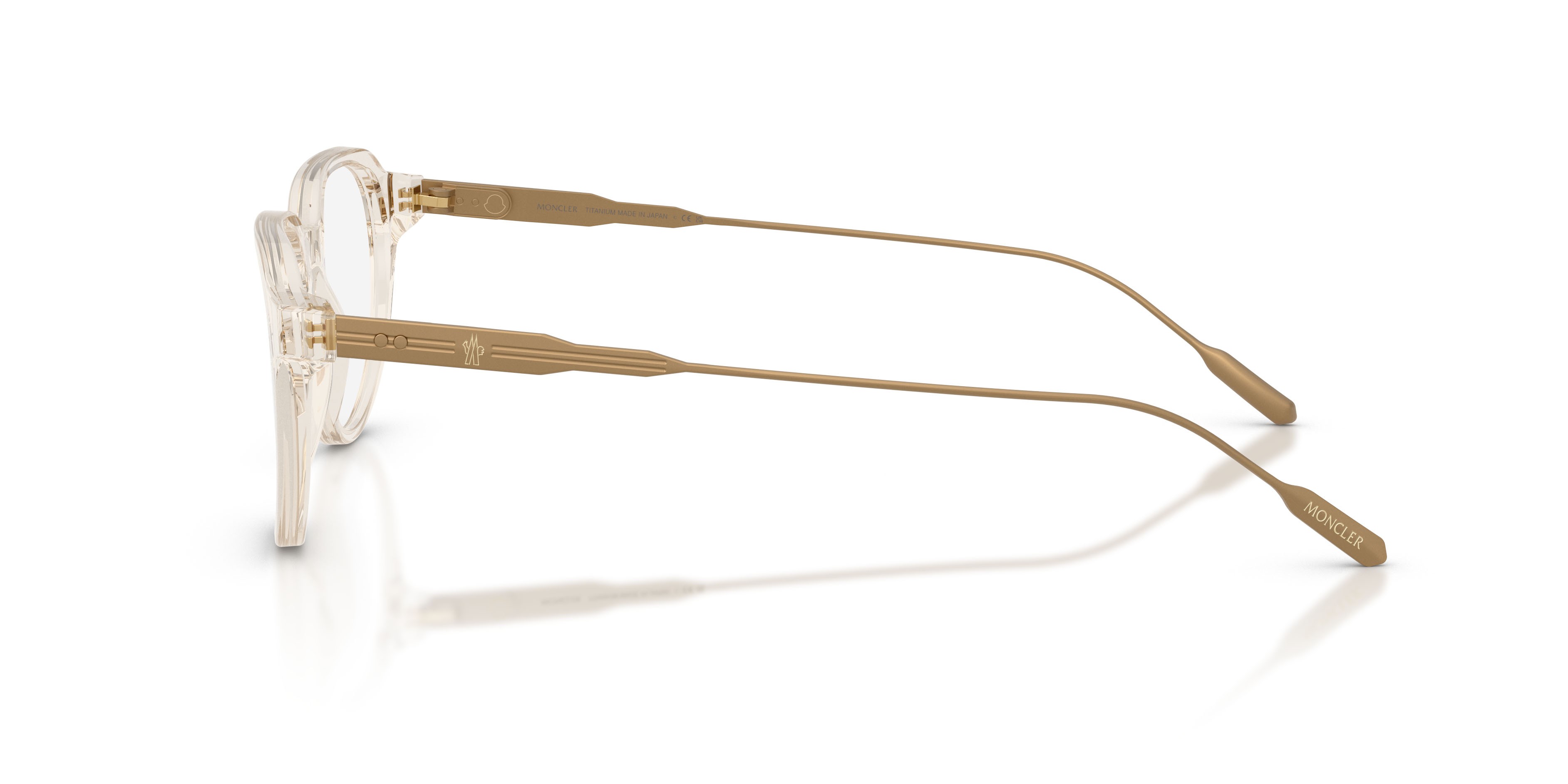 Eyeglasses Moncler ME 2031 (3003) color burro trasparente shape oval lenses lente demo