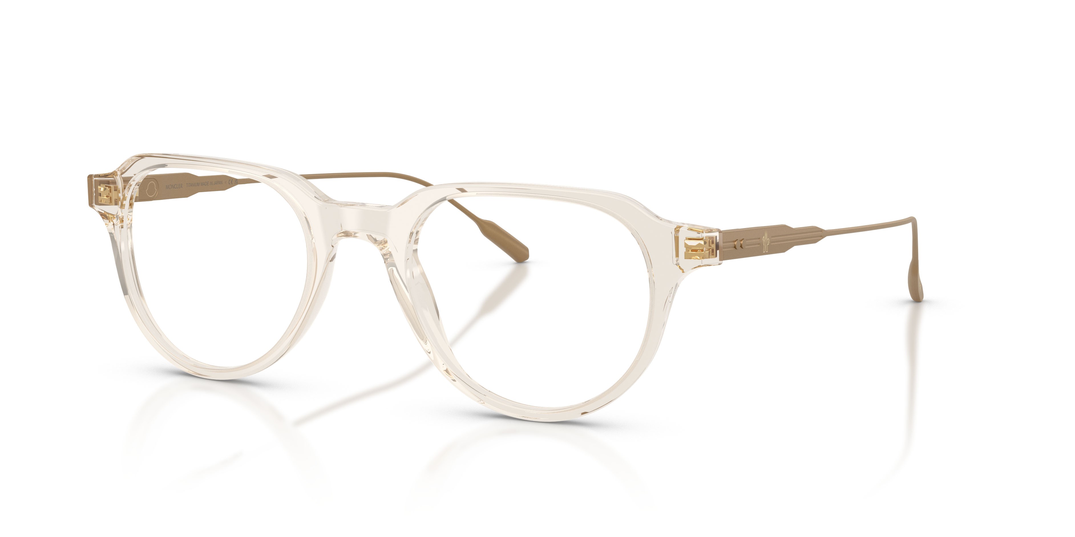 Eyeglasses Moncler ME 2031 (3003) color burro trasparente shape oval lenses lente demo