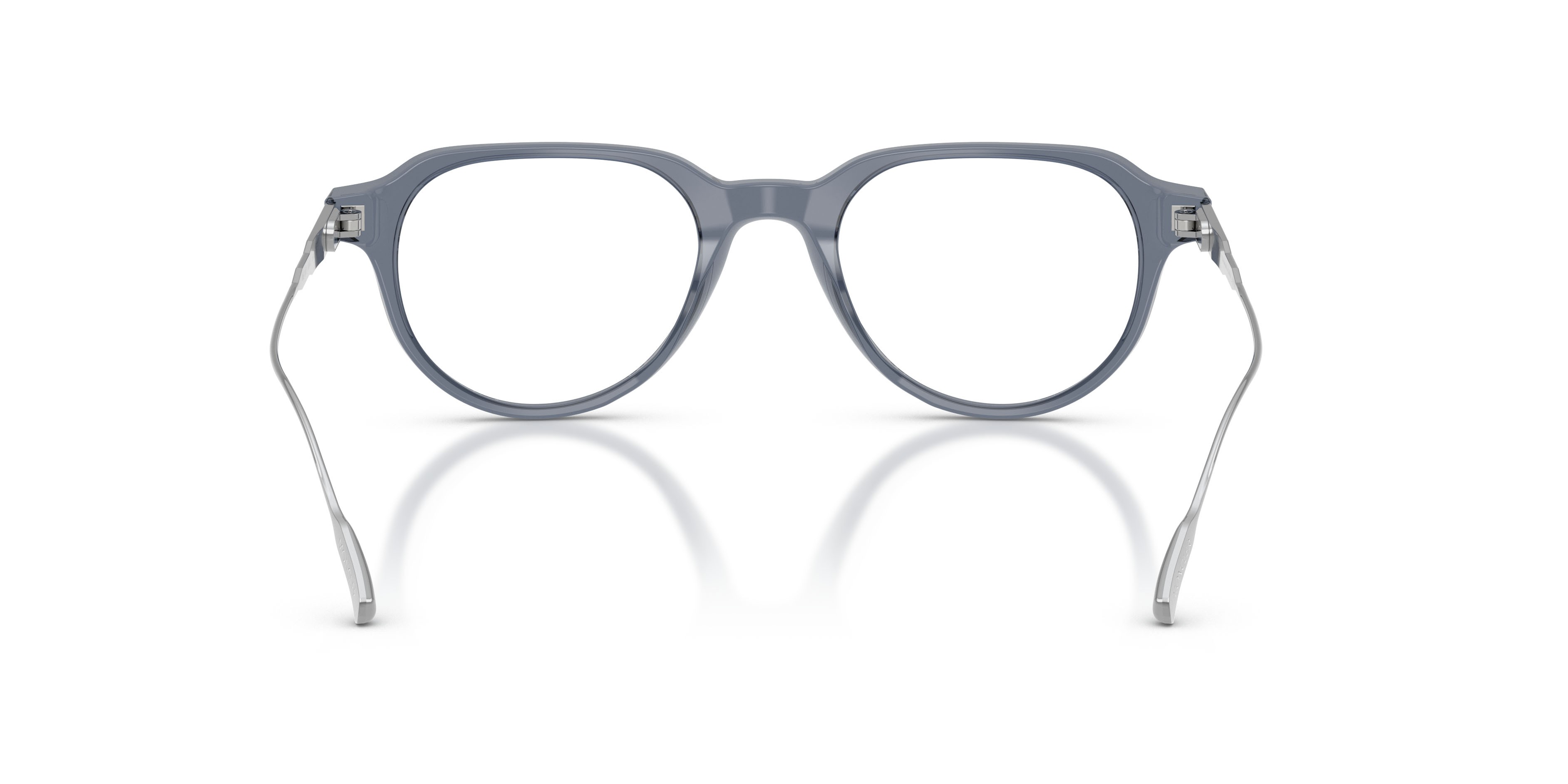 Eyeglasses Moncler ME 2031 (3007) color blu trasparente lucido shape oval lenses lente demo