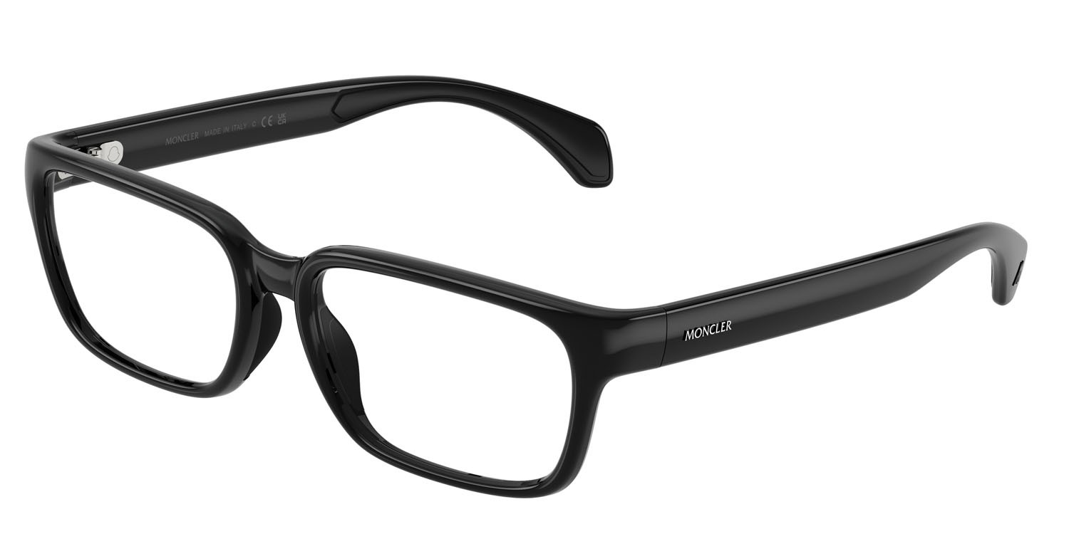 Eyeglasses Moncler ME 3001 (5001) color nero lucido shape rectangle lenses lente demo
