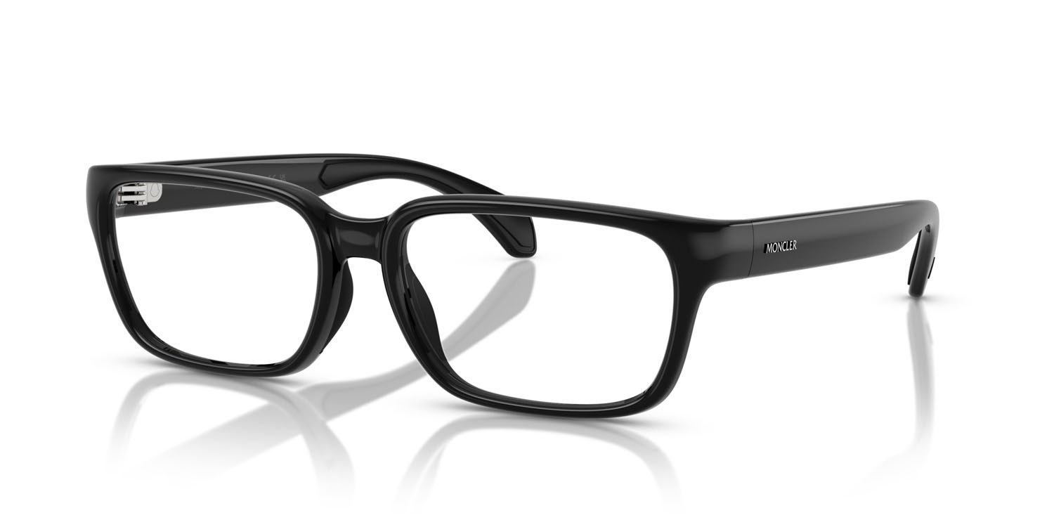 Eyeglasses Moncler ME 3001 (5001) color nero lucido shape rectangle lenses lente demo