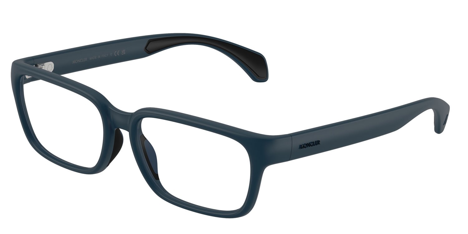 Eyeglasses Moncler ME 3001 (5008) color blu opaco shape rectangle lenses lente demo
