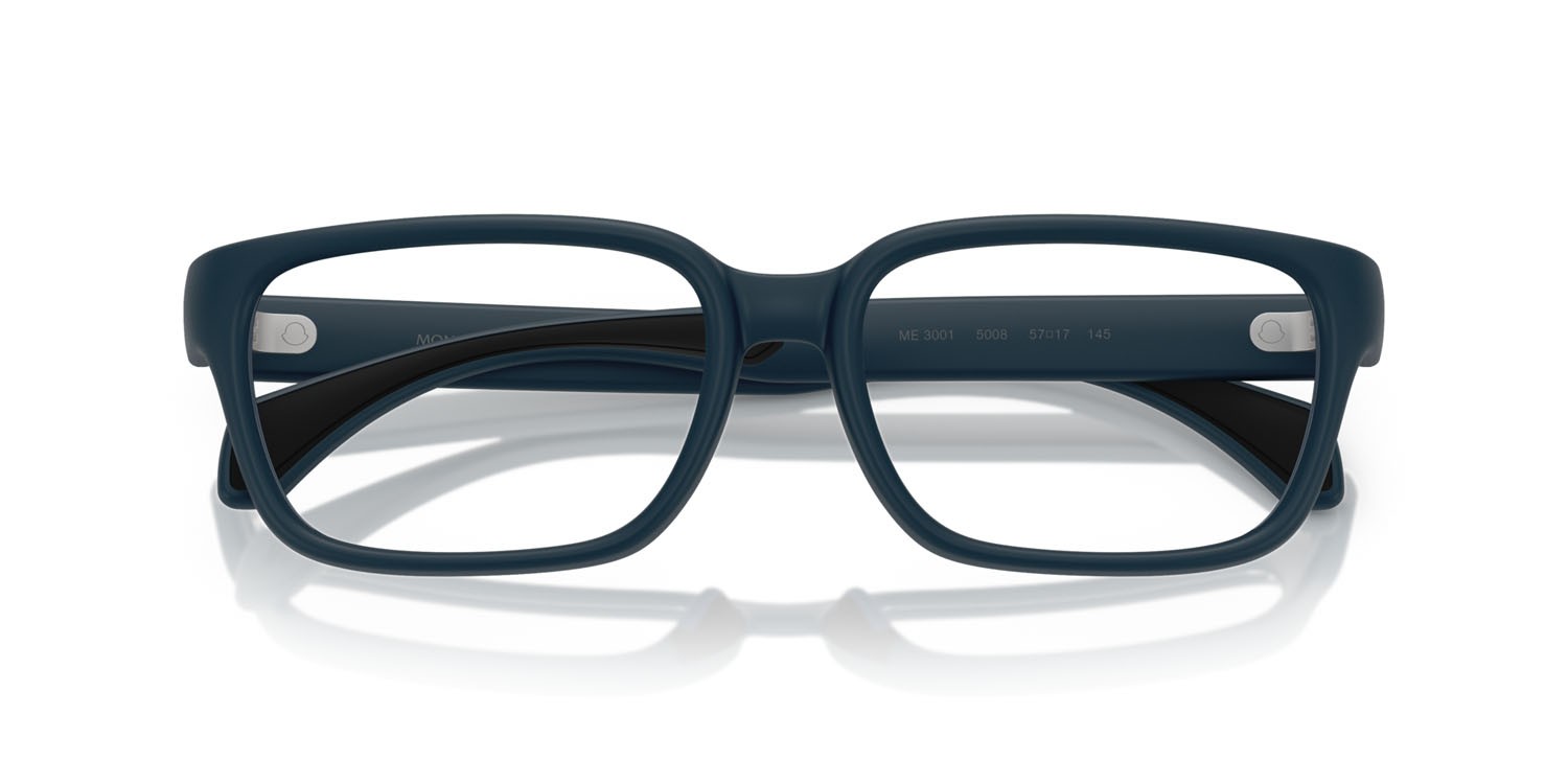 Eyeglasses Moncler ME 3001 (5008) color blu opaco shape rectangle lenses lente demo