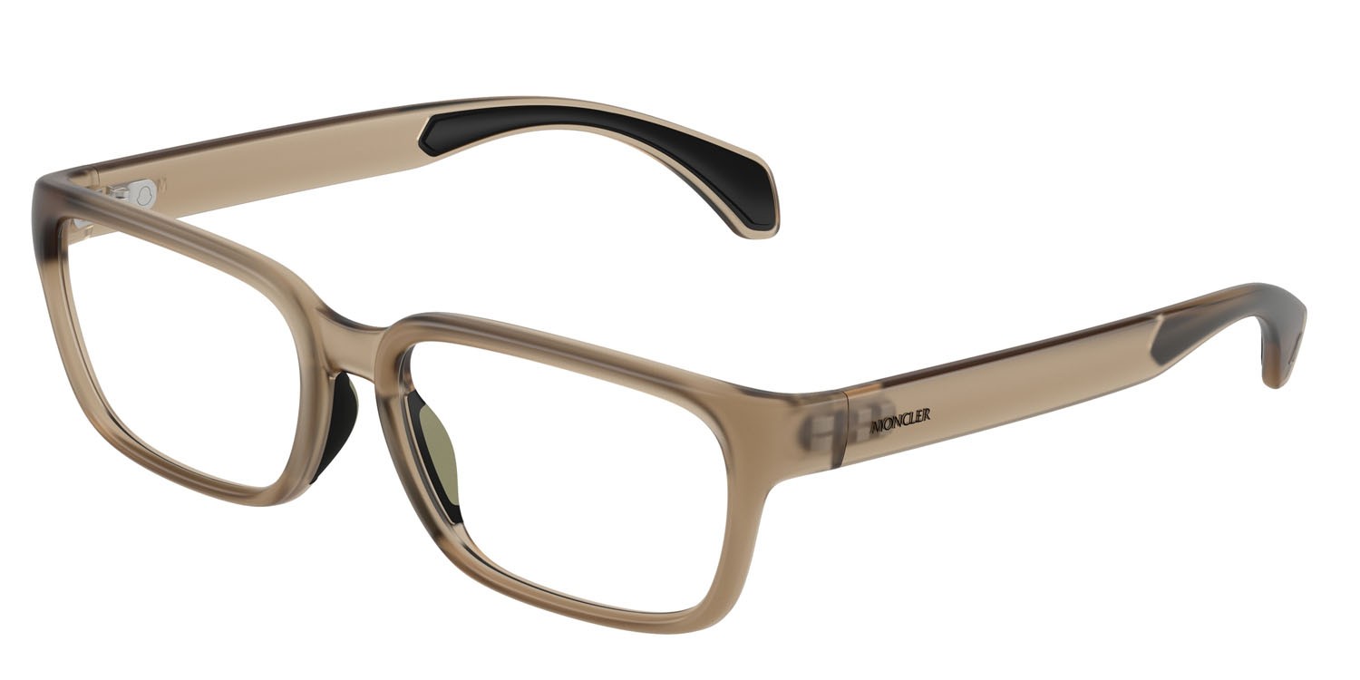 Eyeglasses Moncler ME 3001 (5010) color verde opaco shape rectangle lenses lente demo