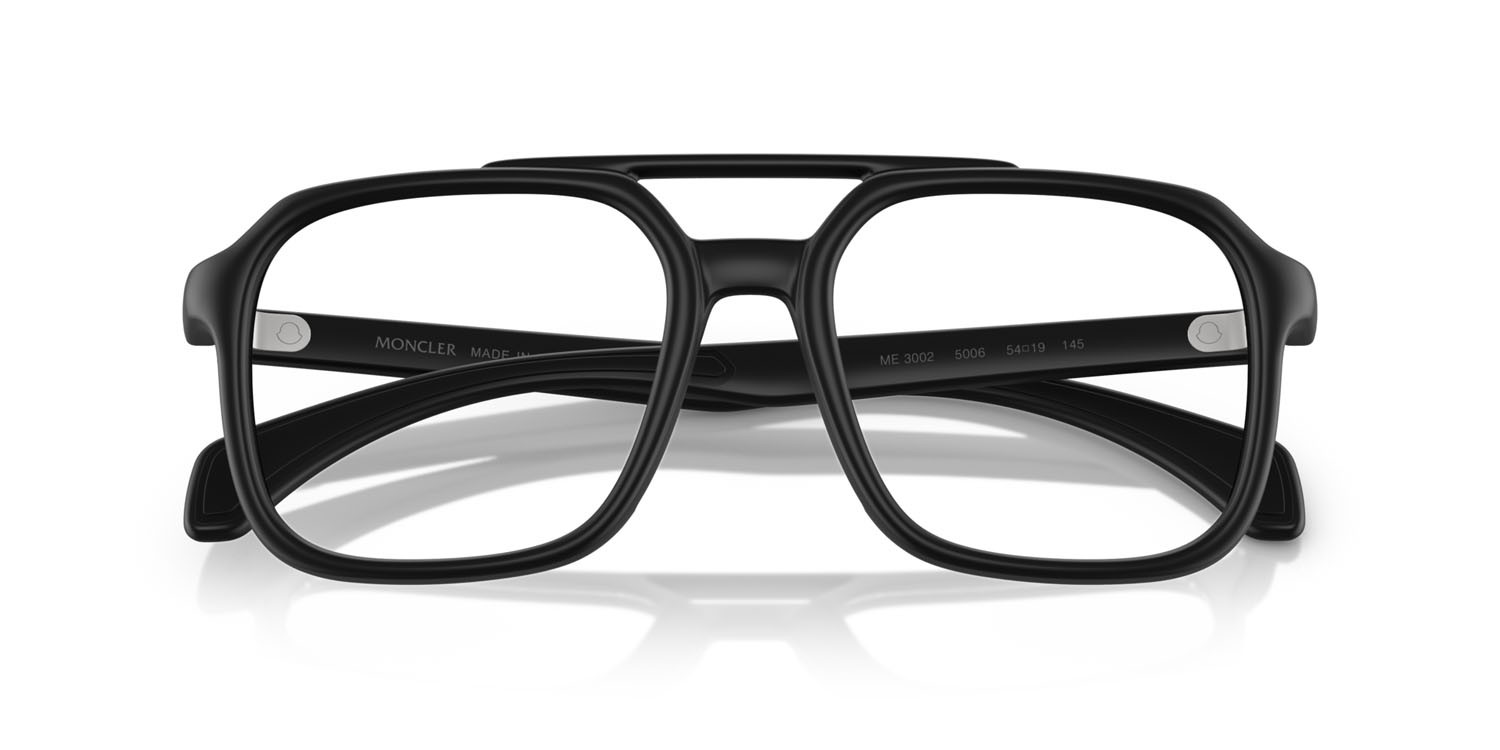 Eyeglasses Moncler ME 3002 (5006) color nero opaco shape square lenses lente demo