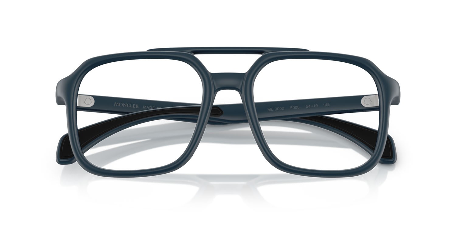 Eyeglasses Moncler ME 3002 (5008) color blu opaco shape square lenses lente demo